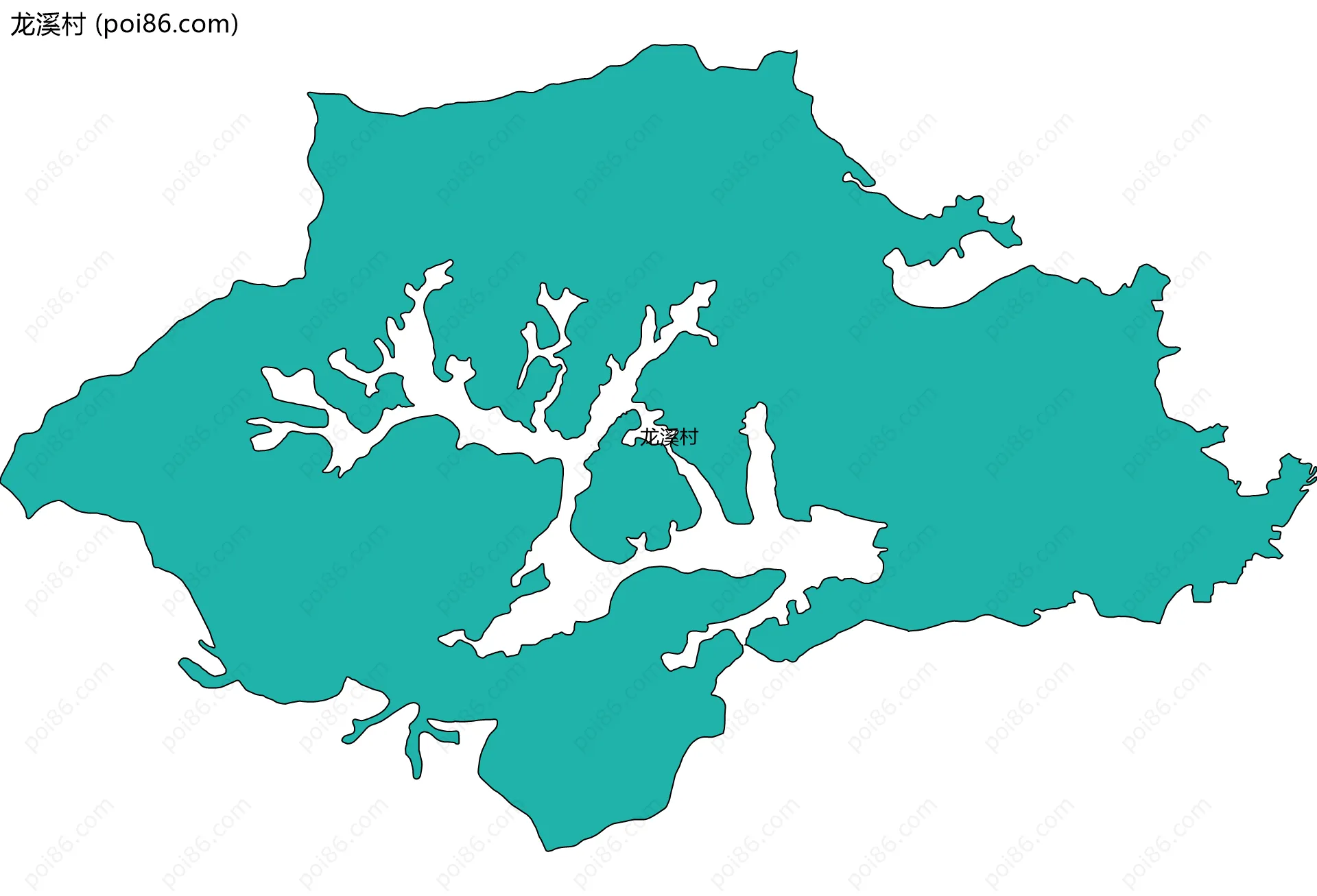 龙溪村边界地图