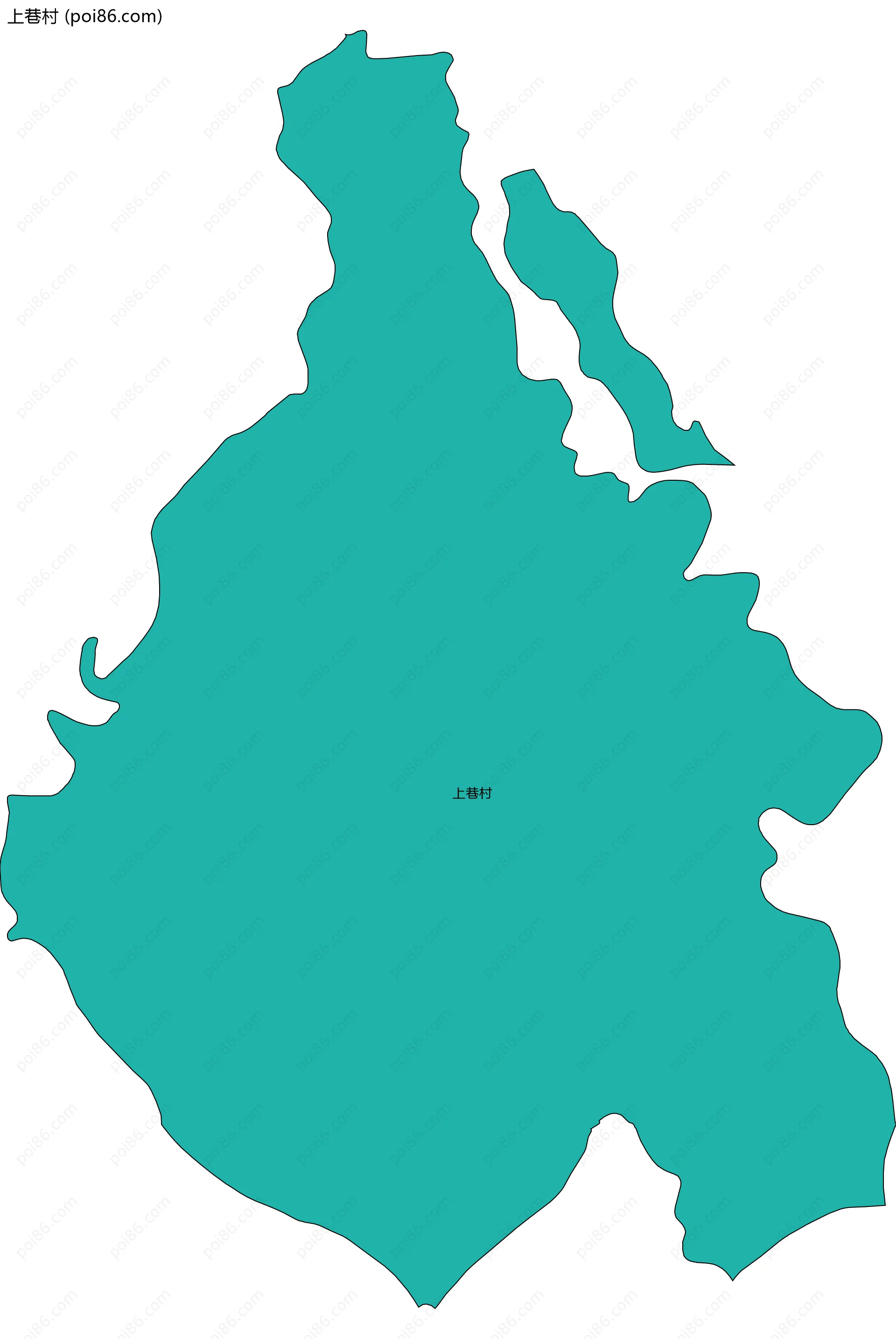 上巷村边界地图