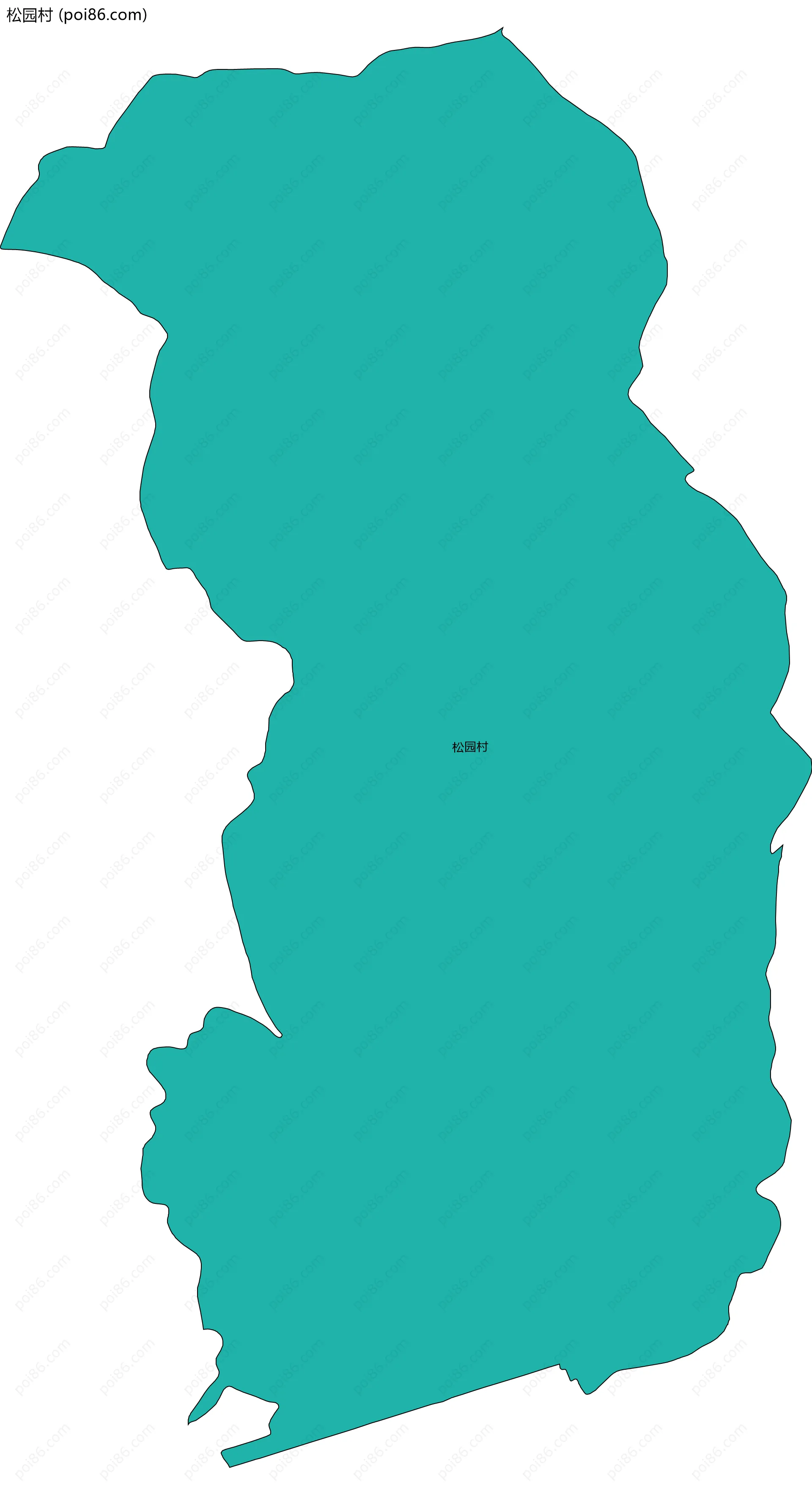 松园村边界地图