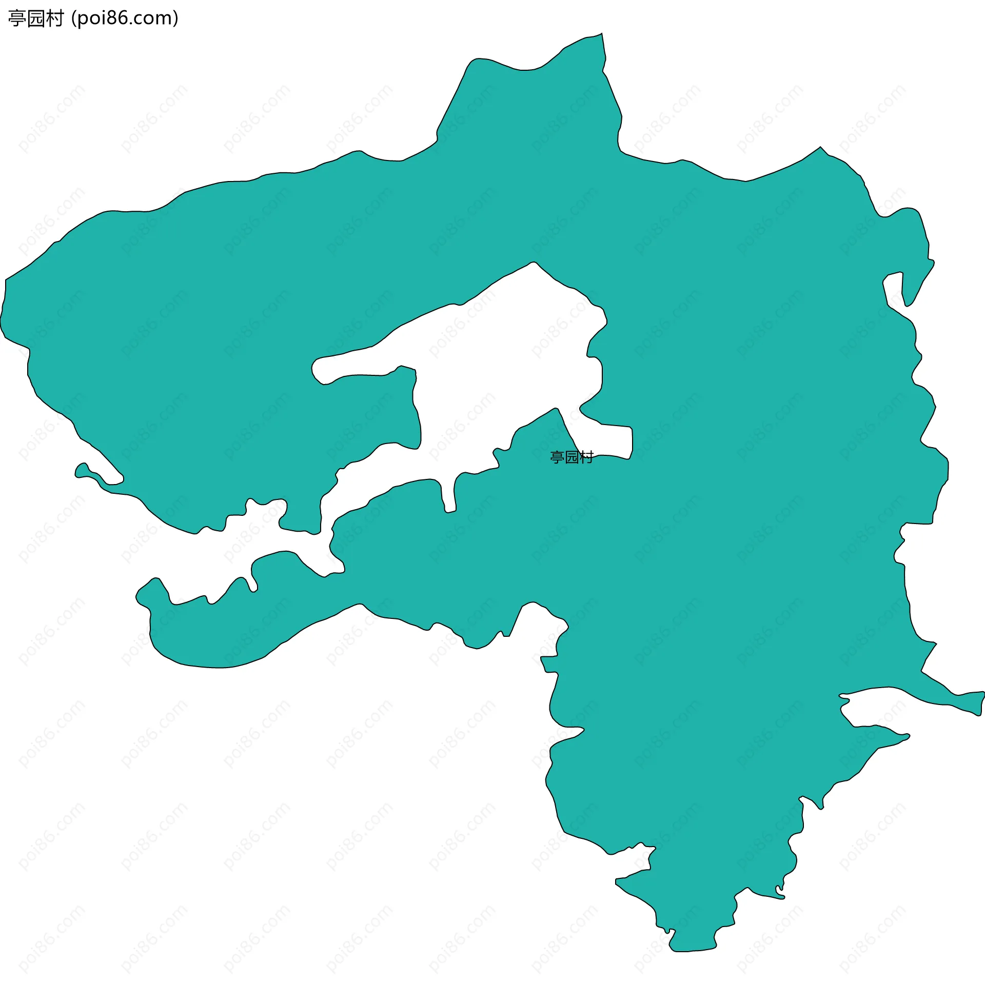 亭园村边界地图