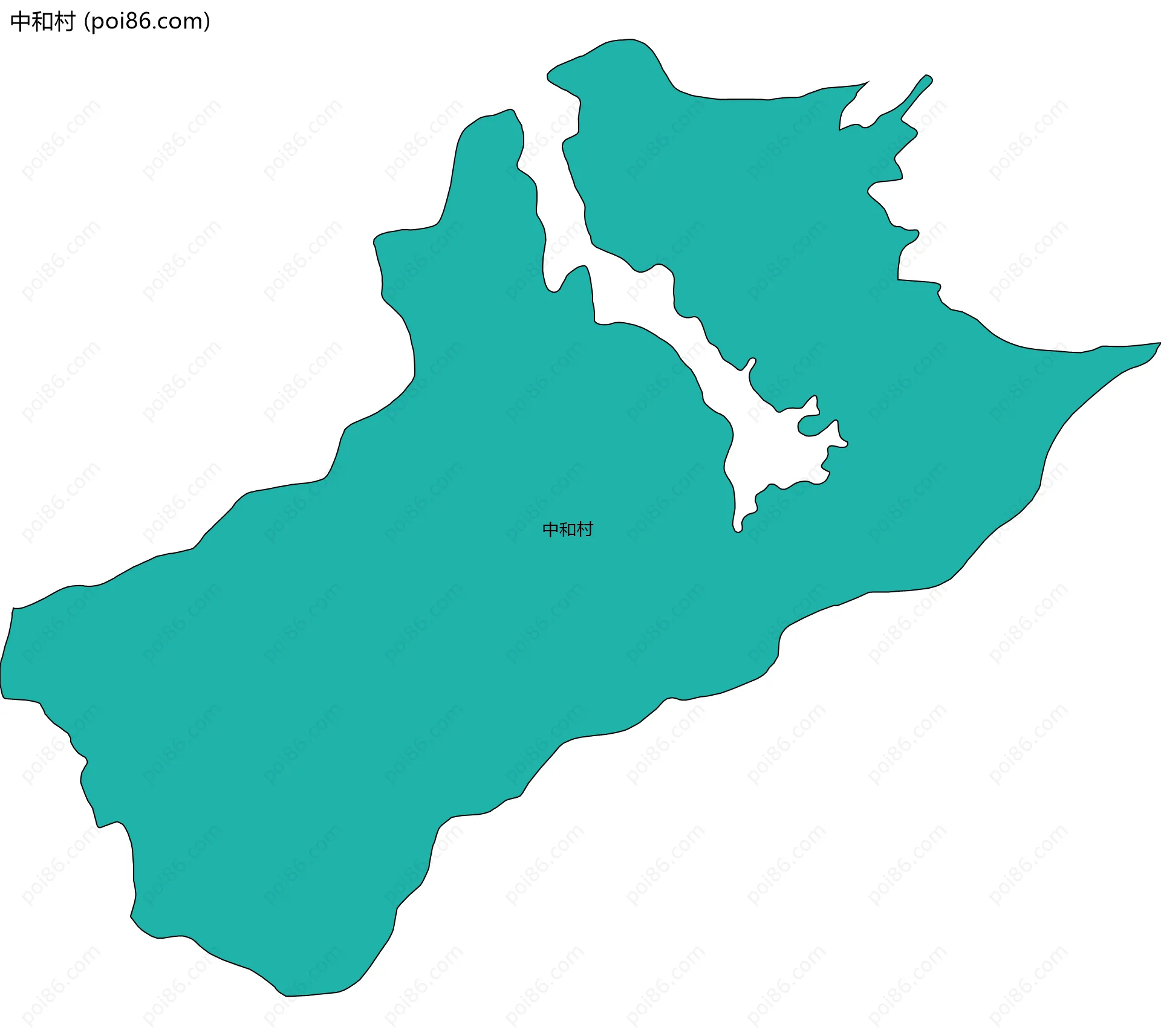 中和村边界地图