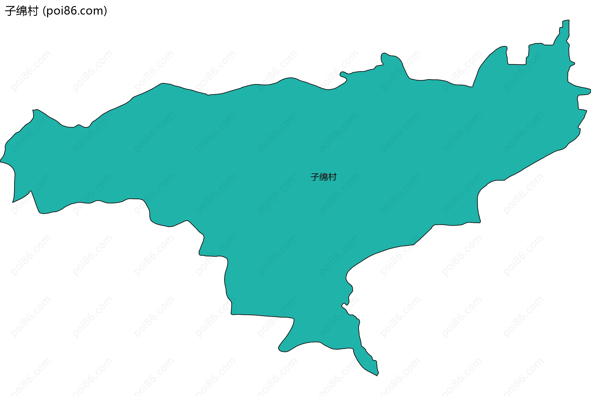 子绵村边界地图