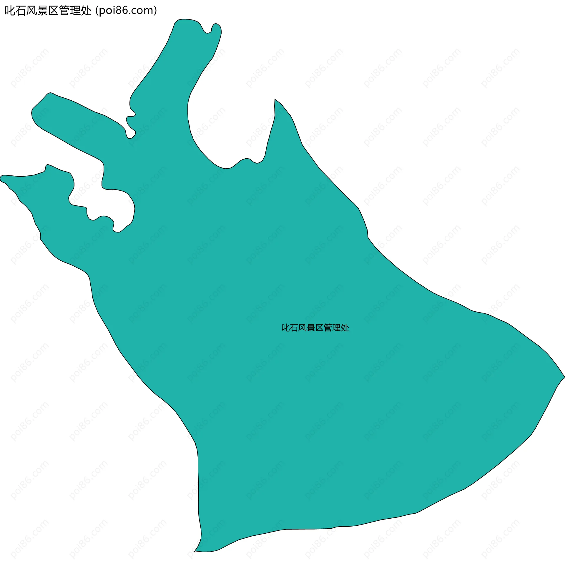 叱石风景区管理处边界地图