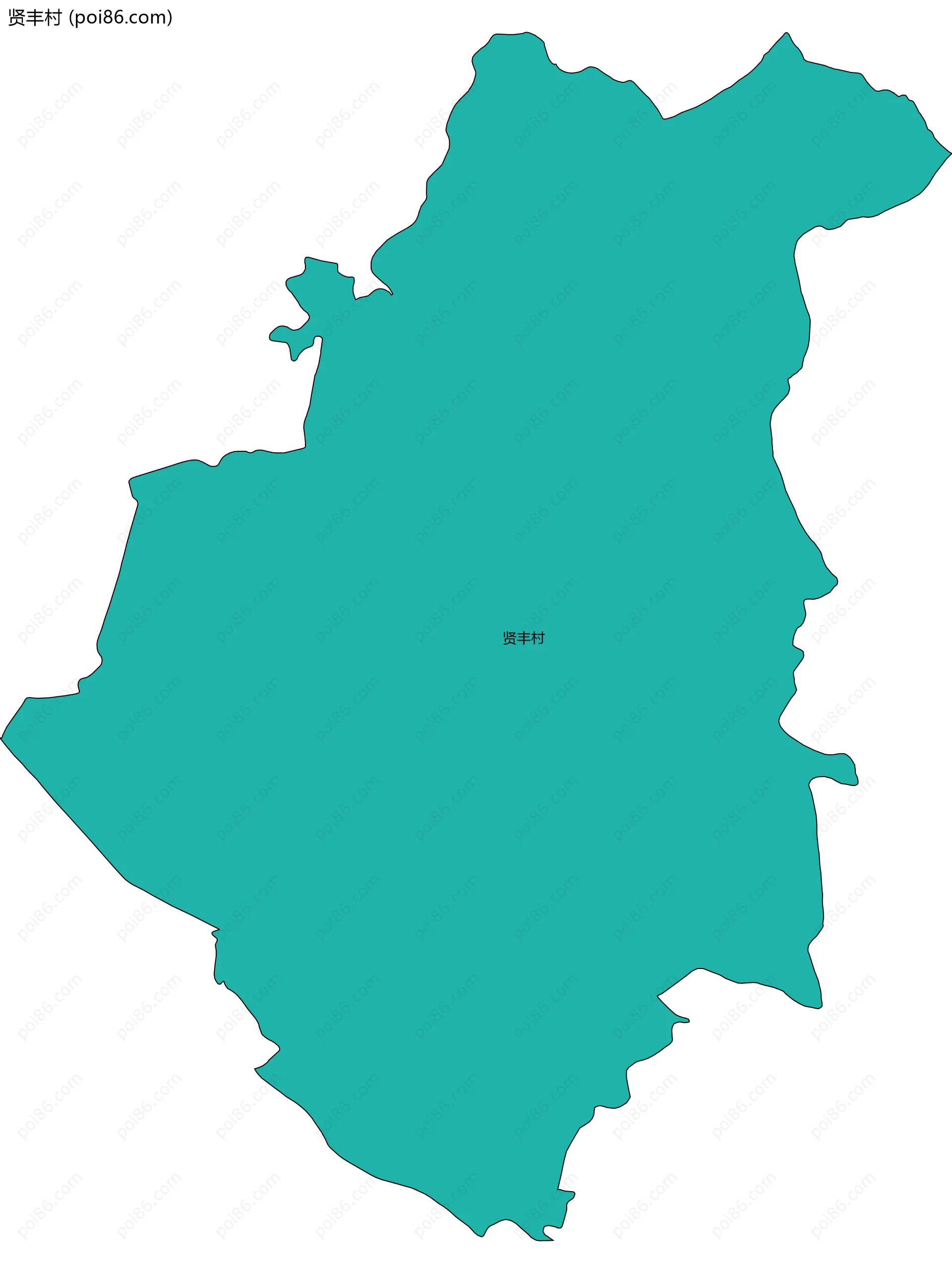 贤丰村边界地图