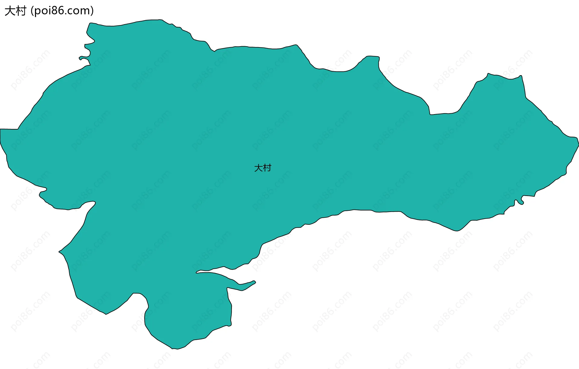 大村边界地图
