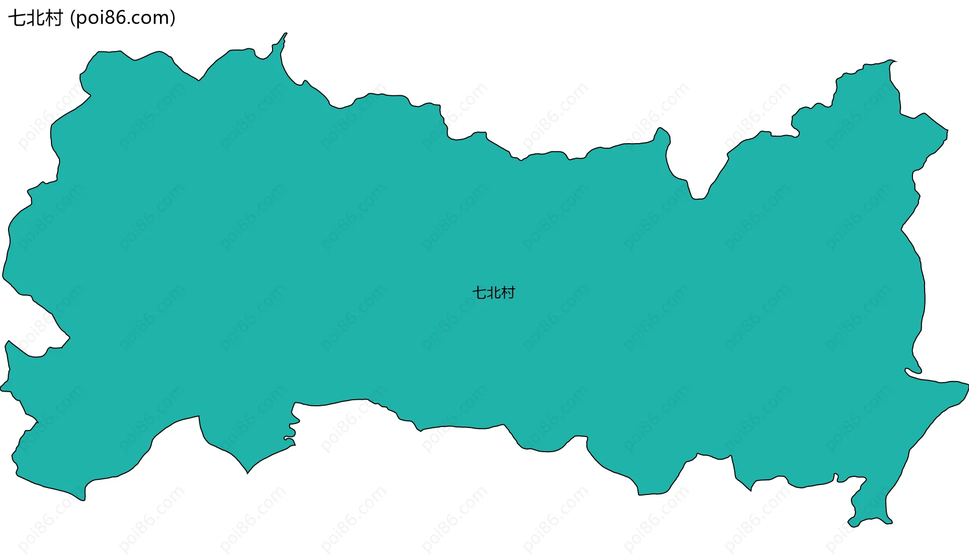 七北村边界地图