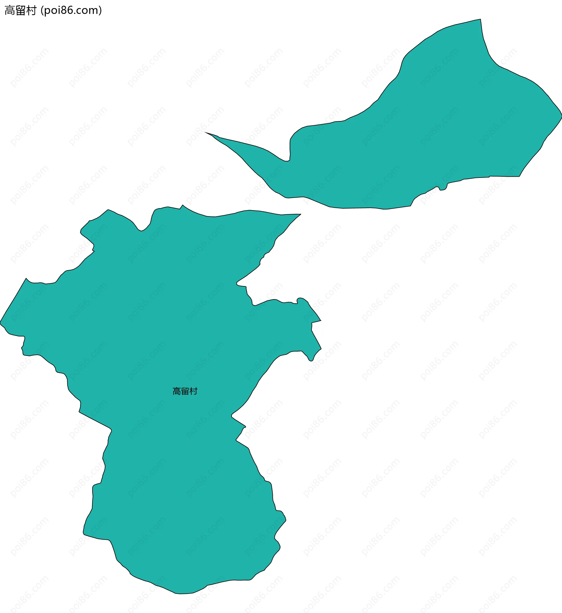 高留村边界地图