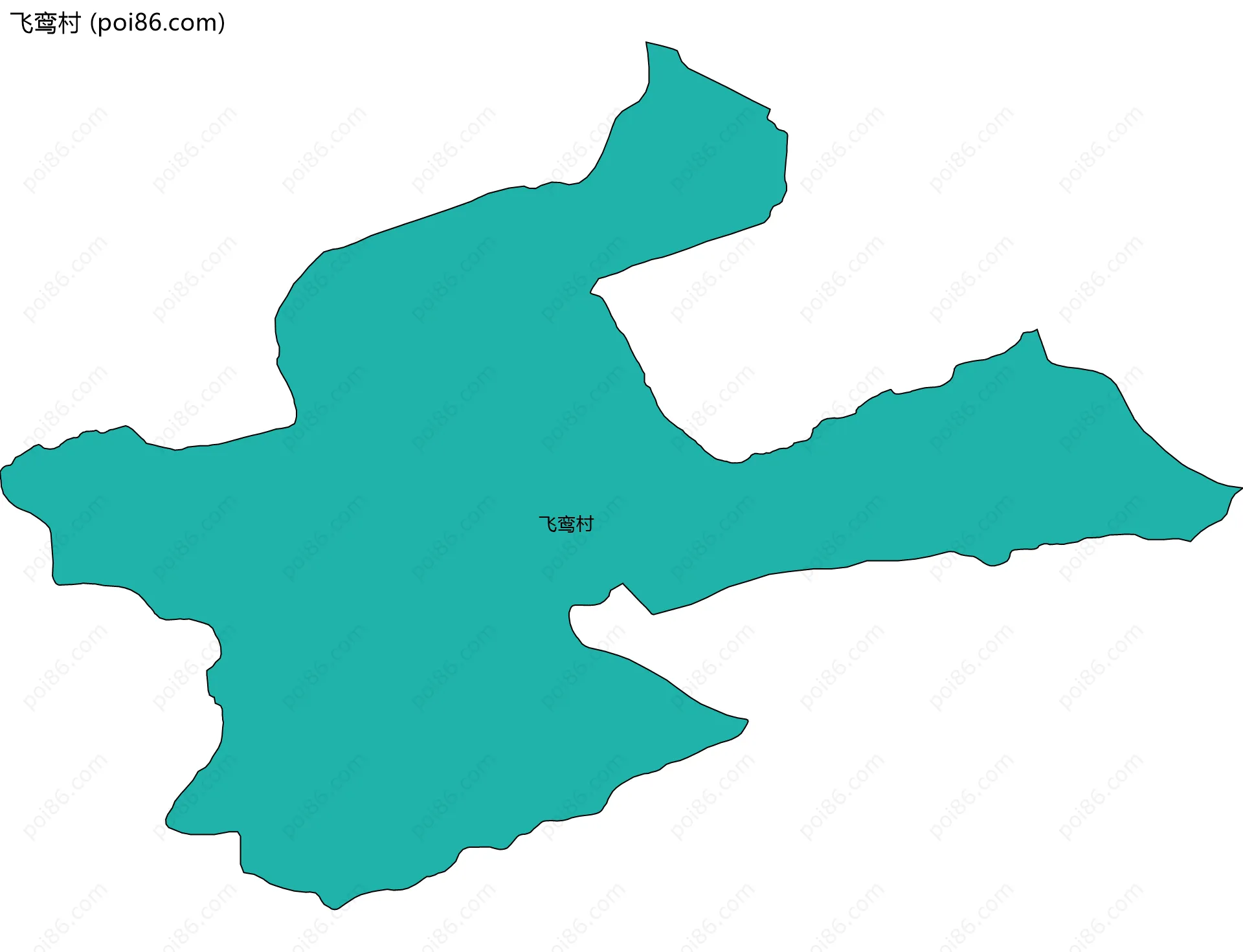 飞鸾村边界地图