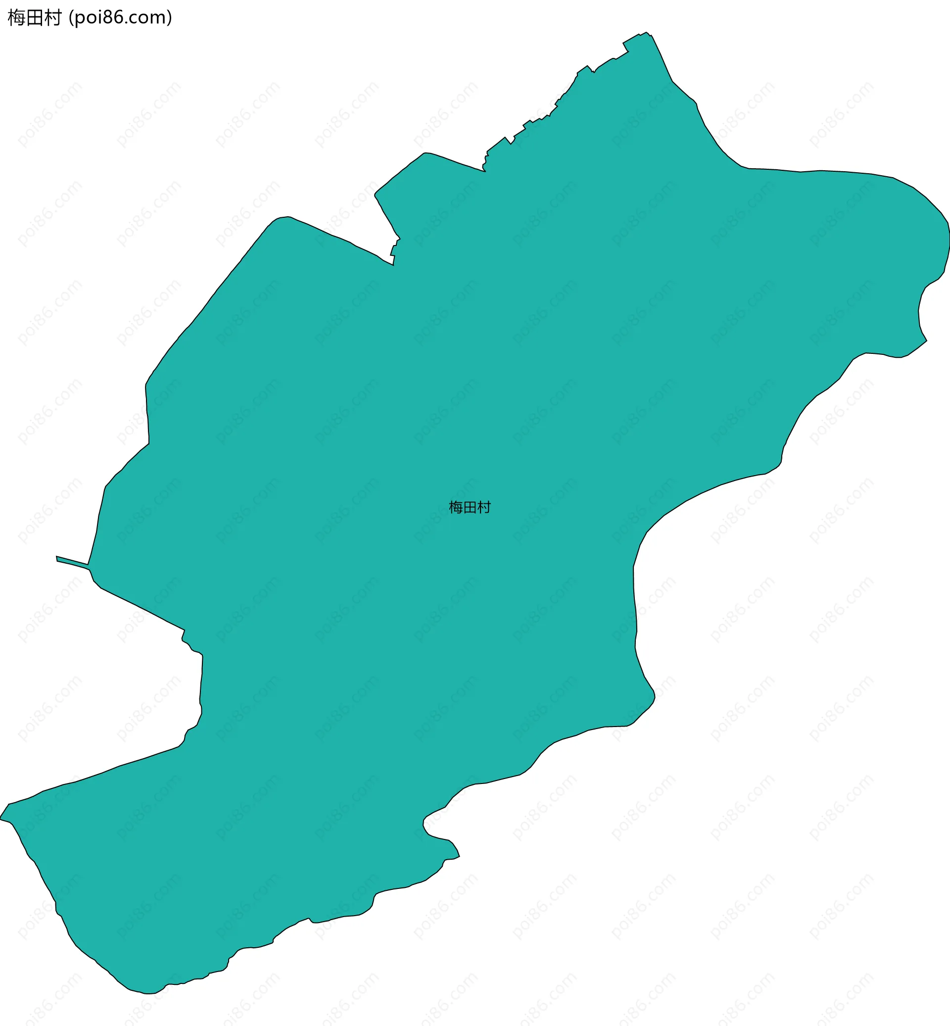 梅田村边界地图