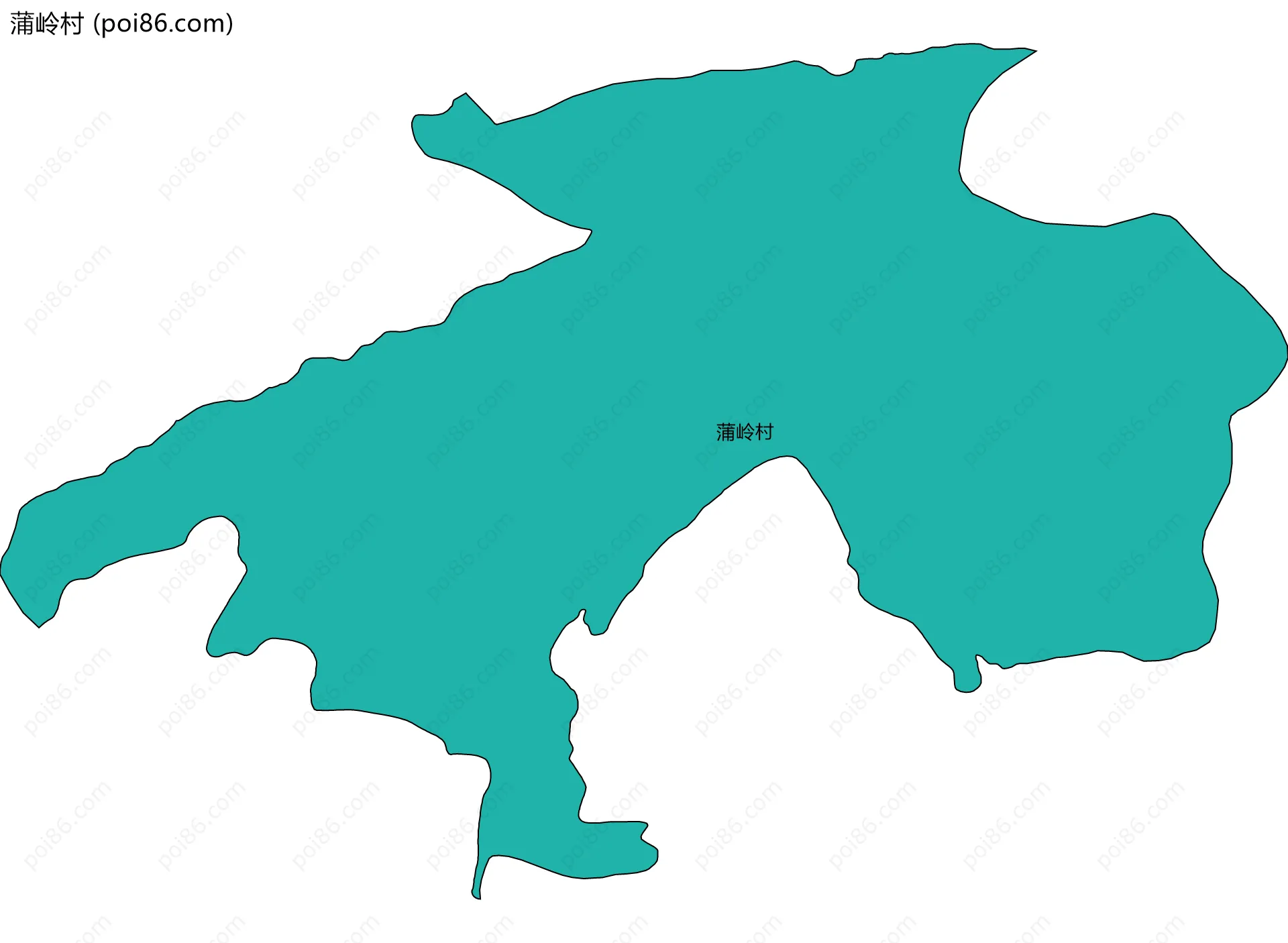 蒲岭村边界地图