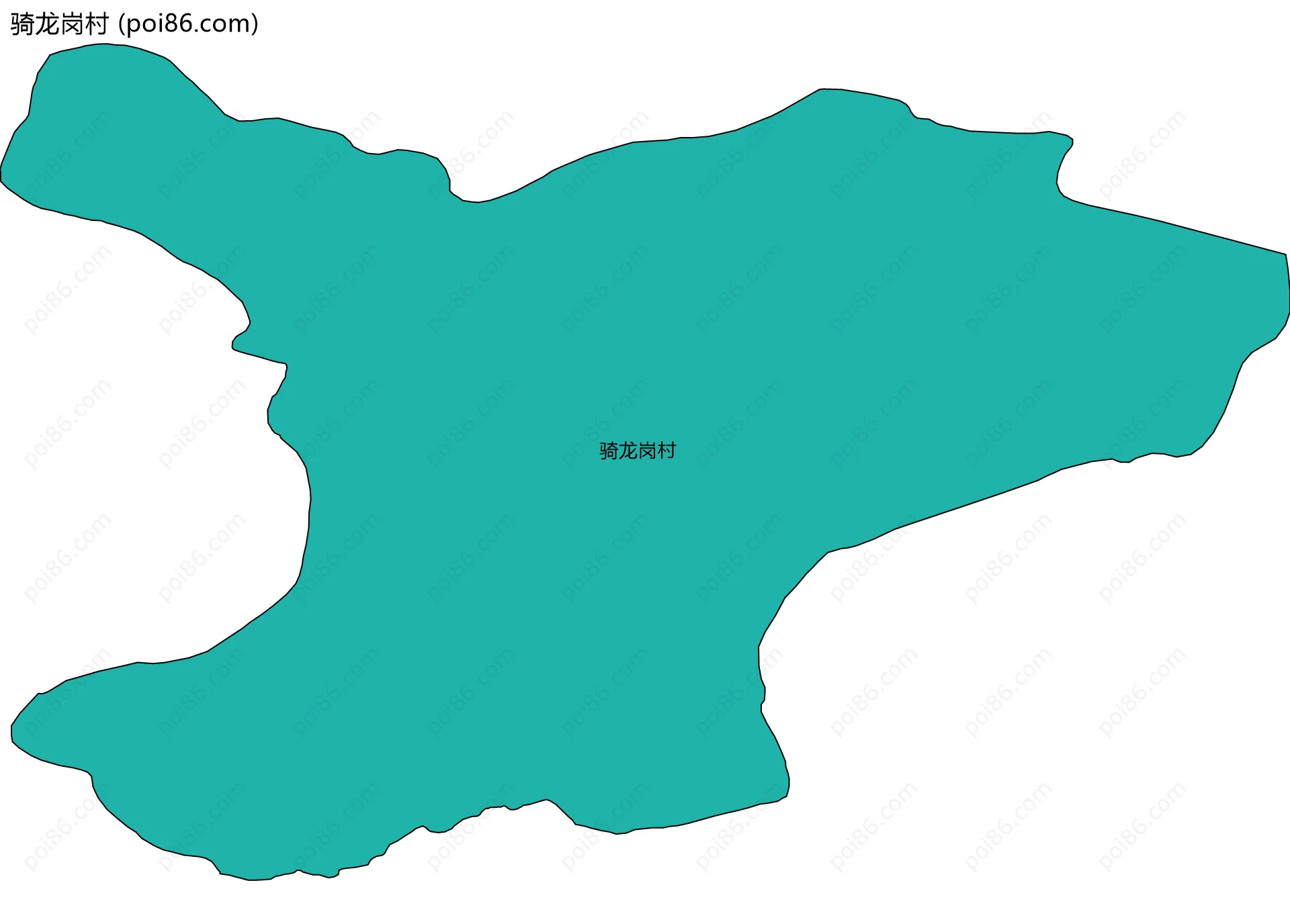 骑龙岗村边界地图