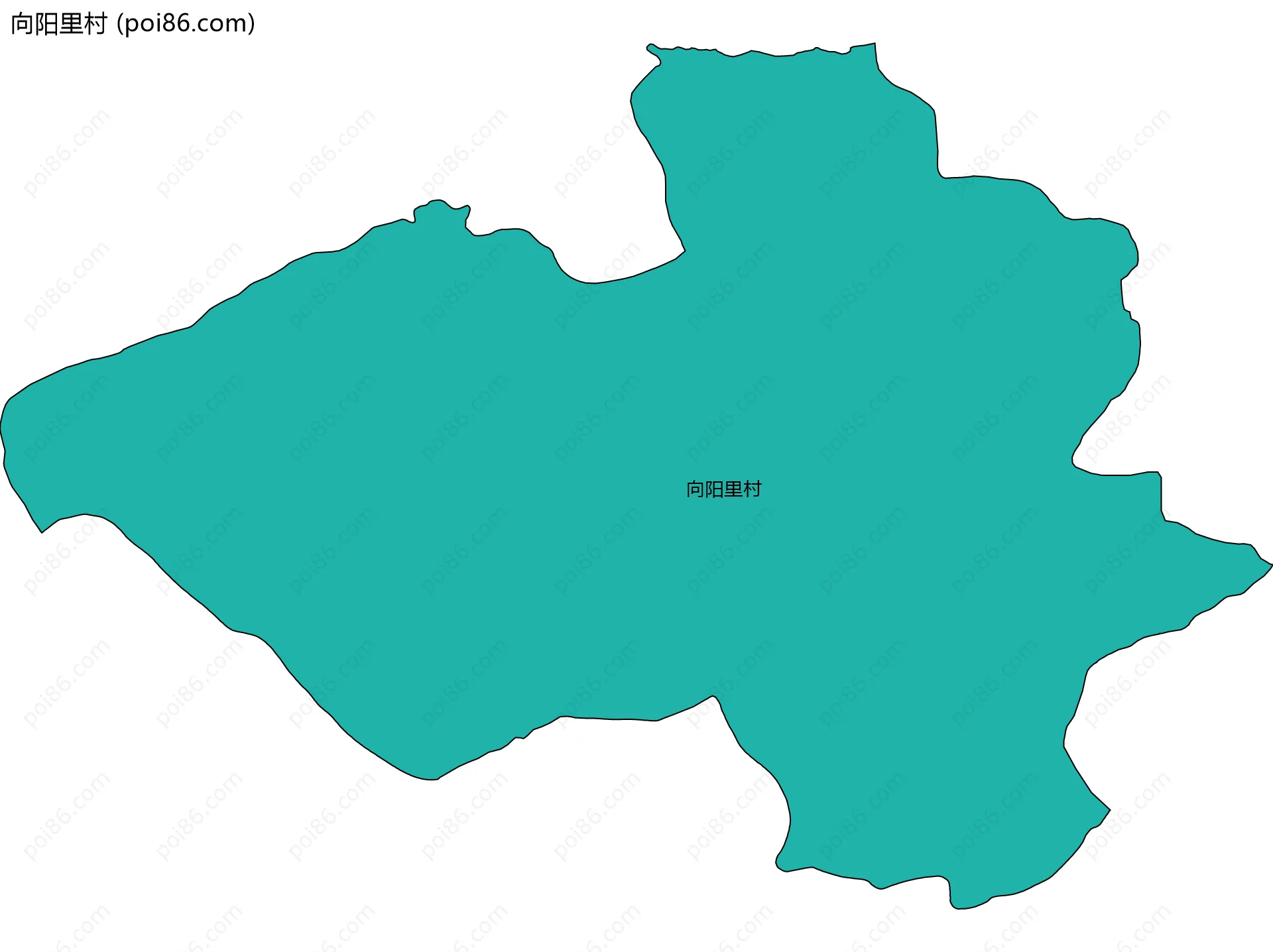向阳里村边界地图
