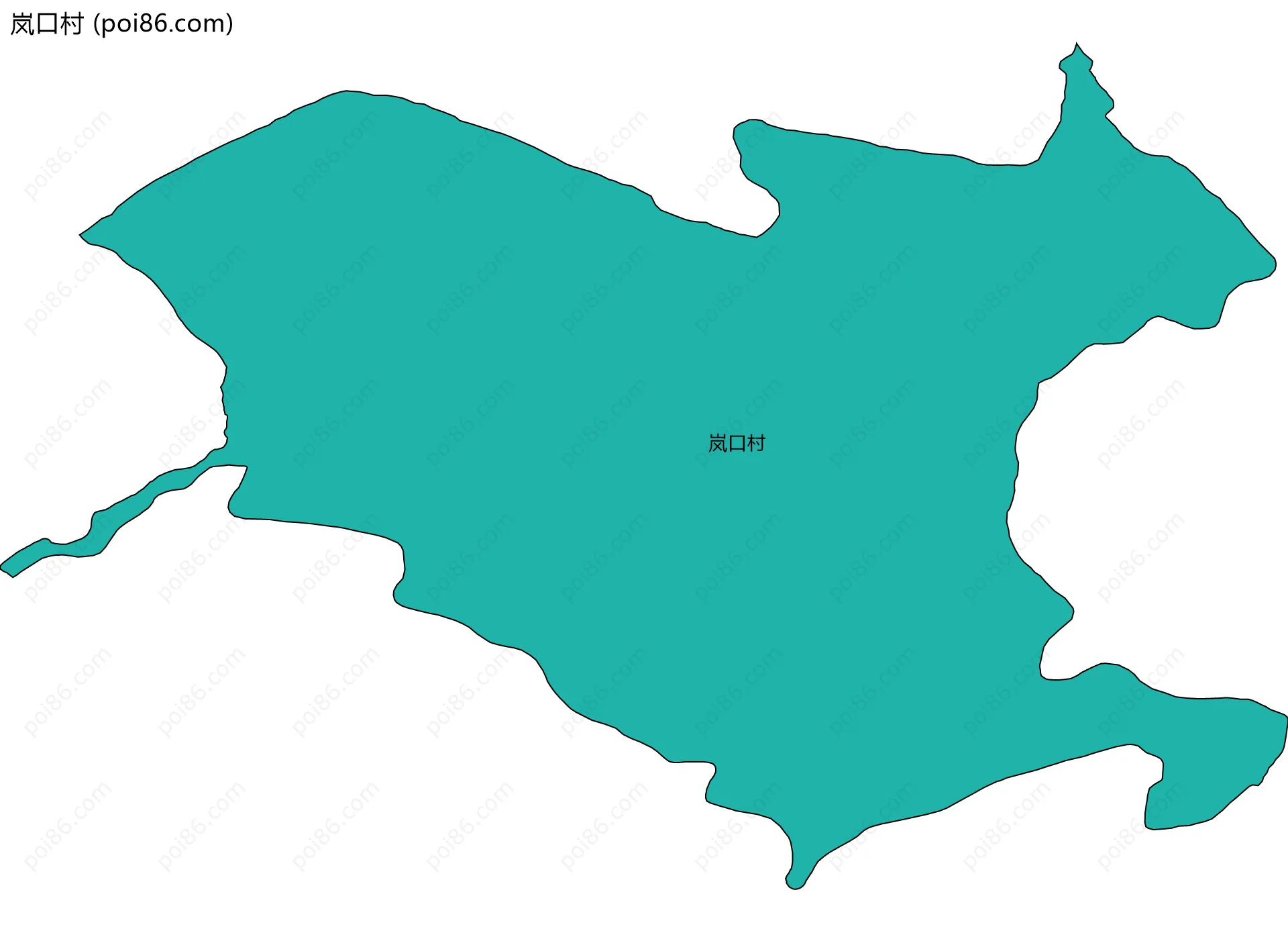 岚口村边界地图