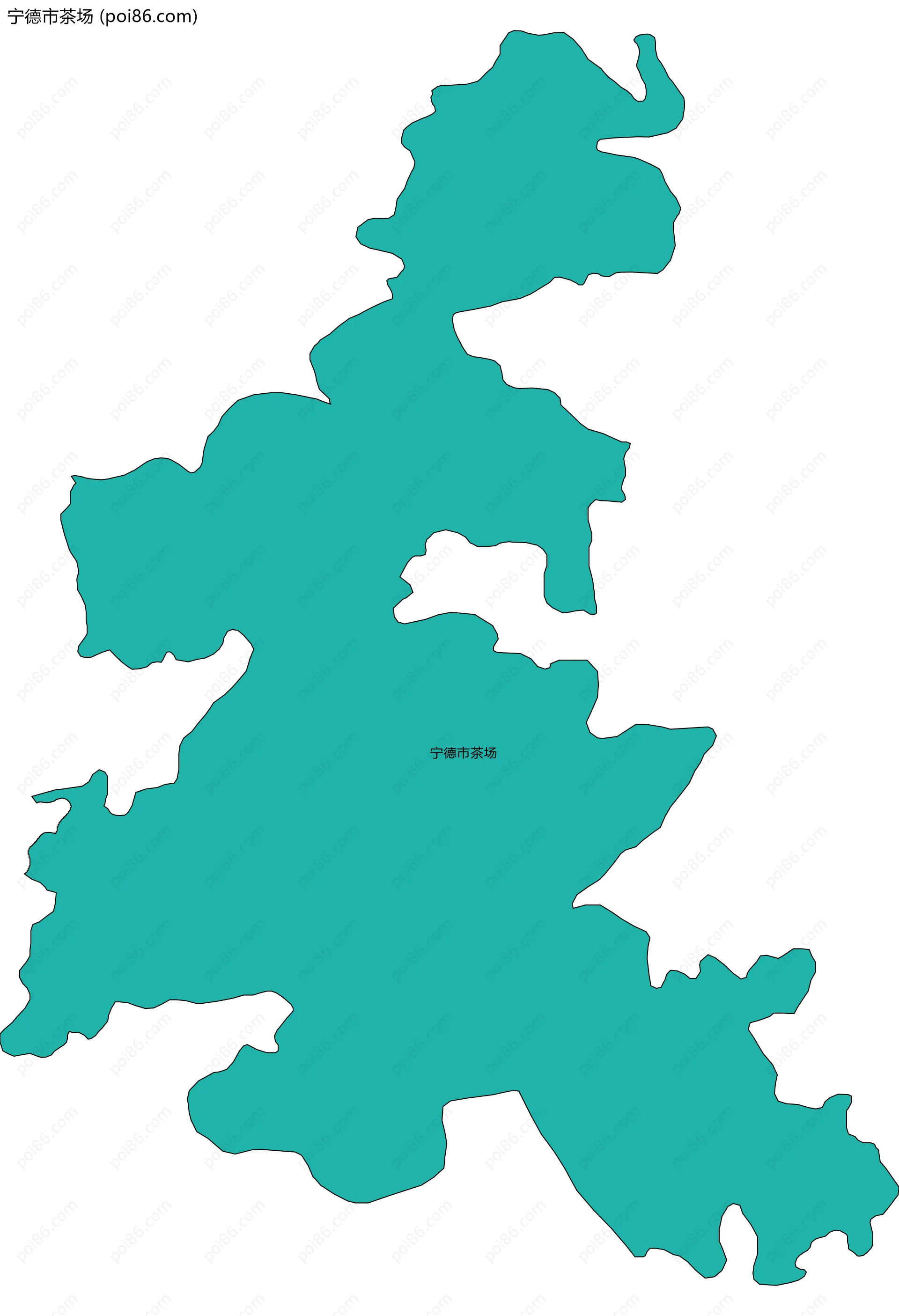 宁德市茶场边界地图