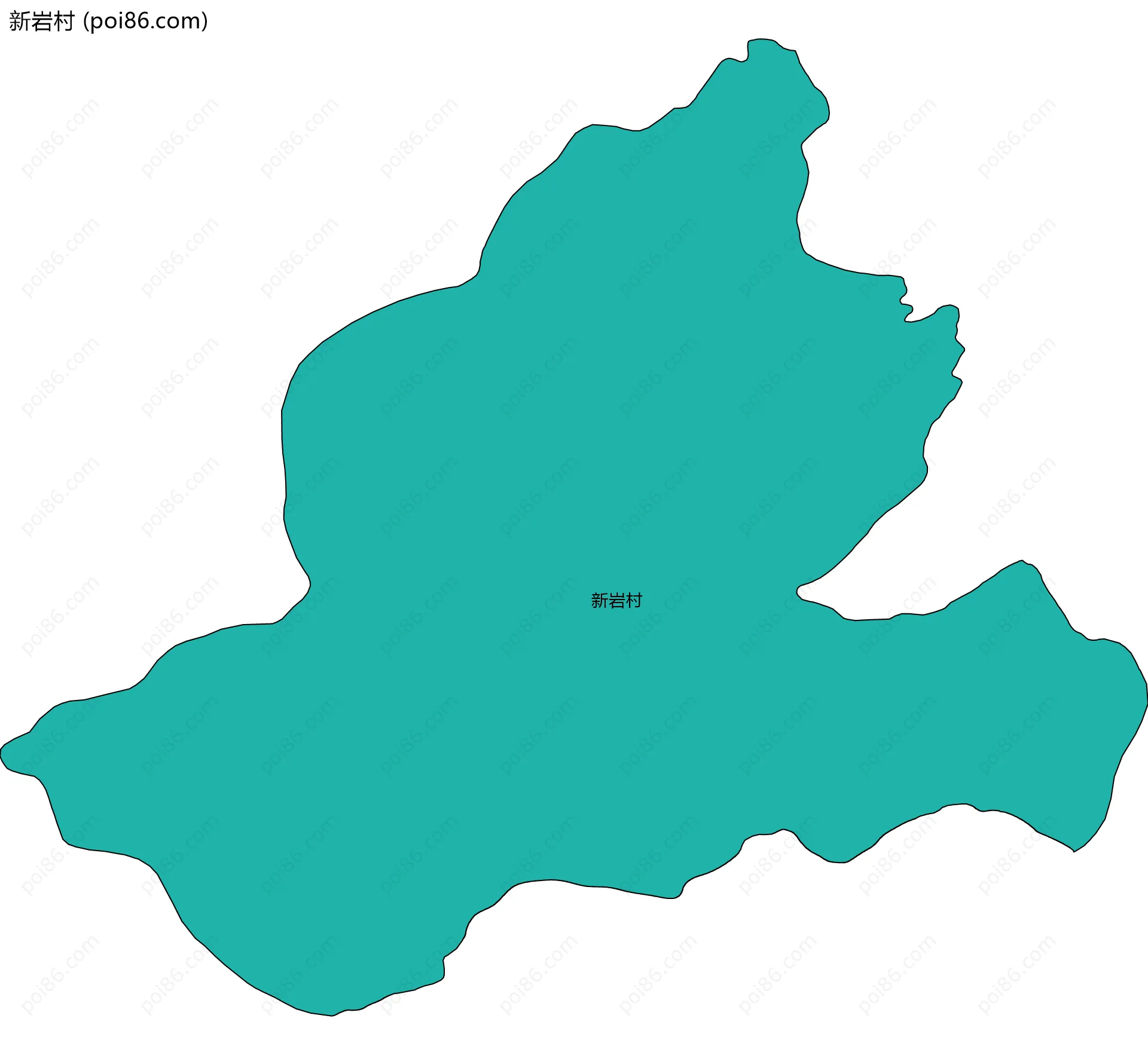 新岩村边界地图