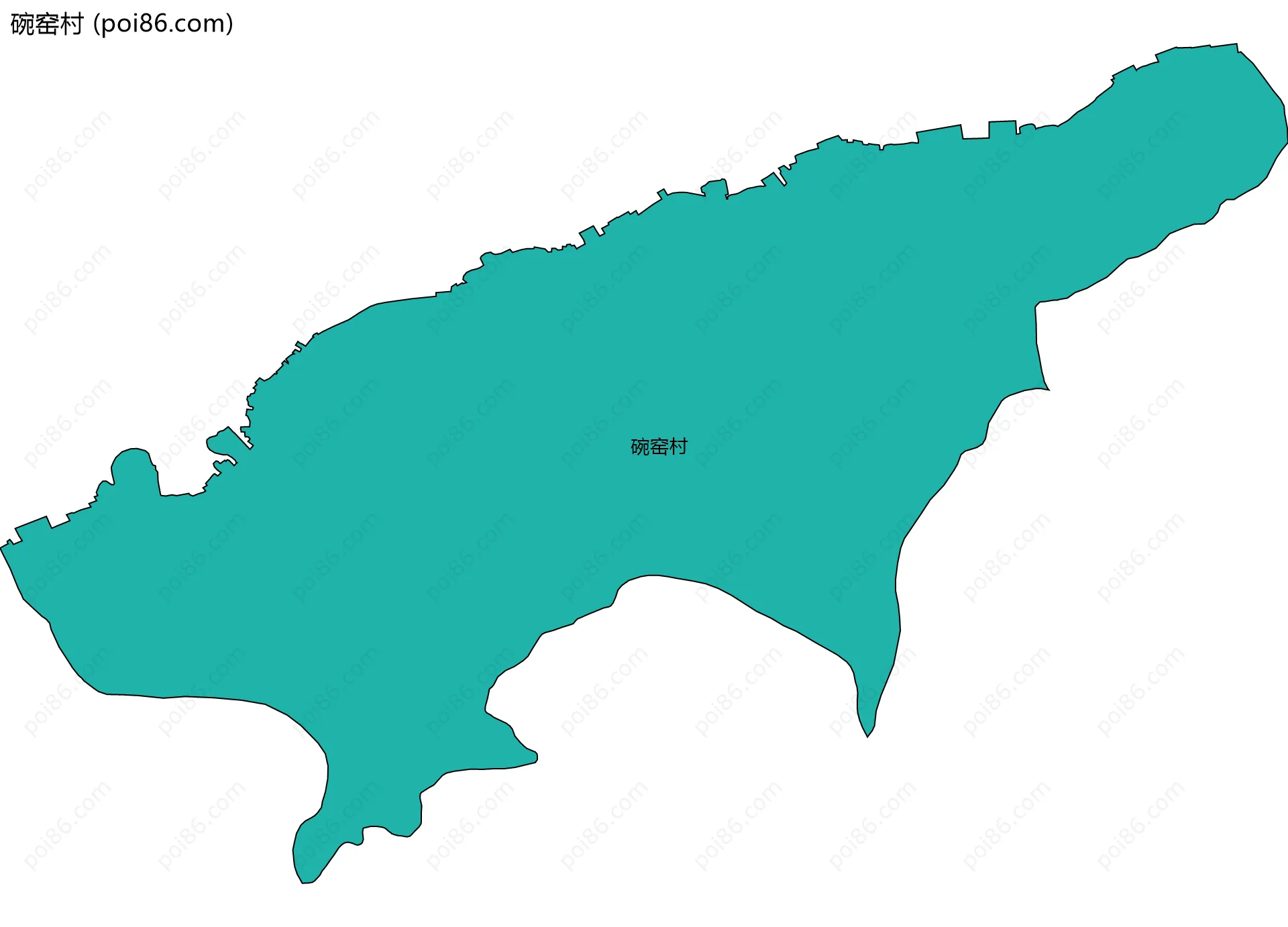 碗窑村边界地图