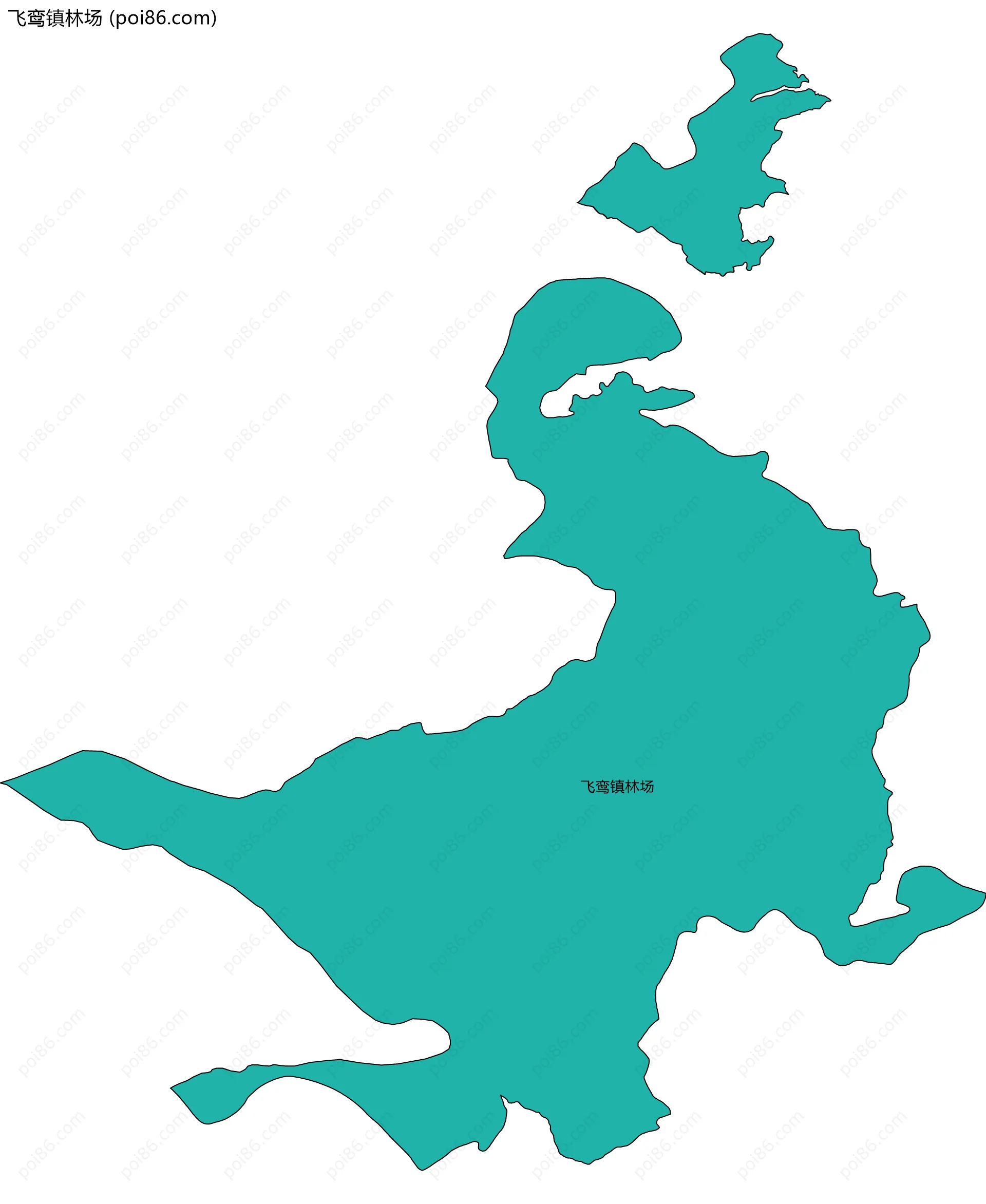 飞鸾镇林场边界地图