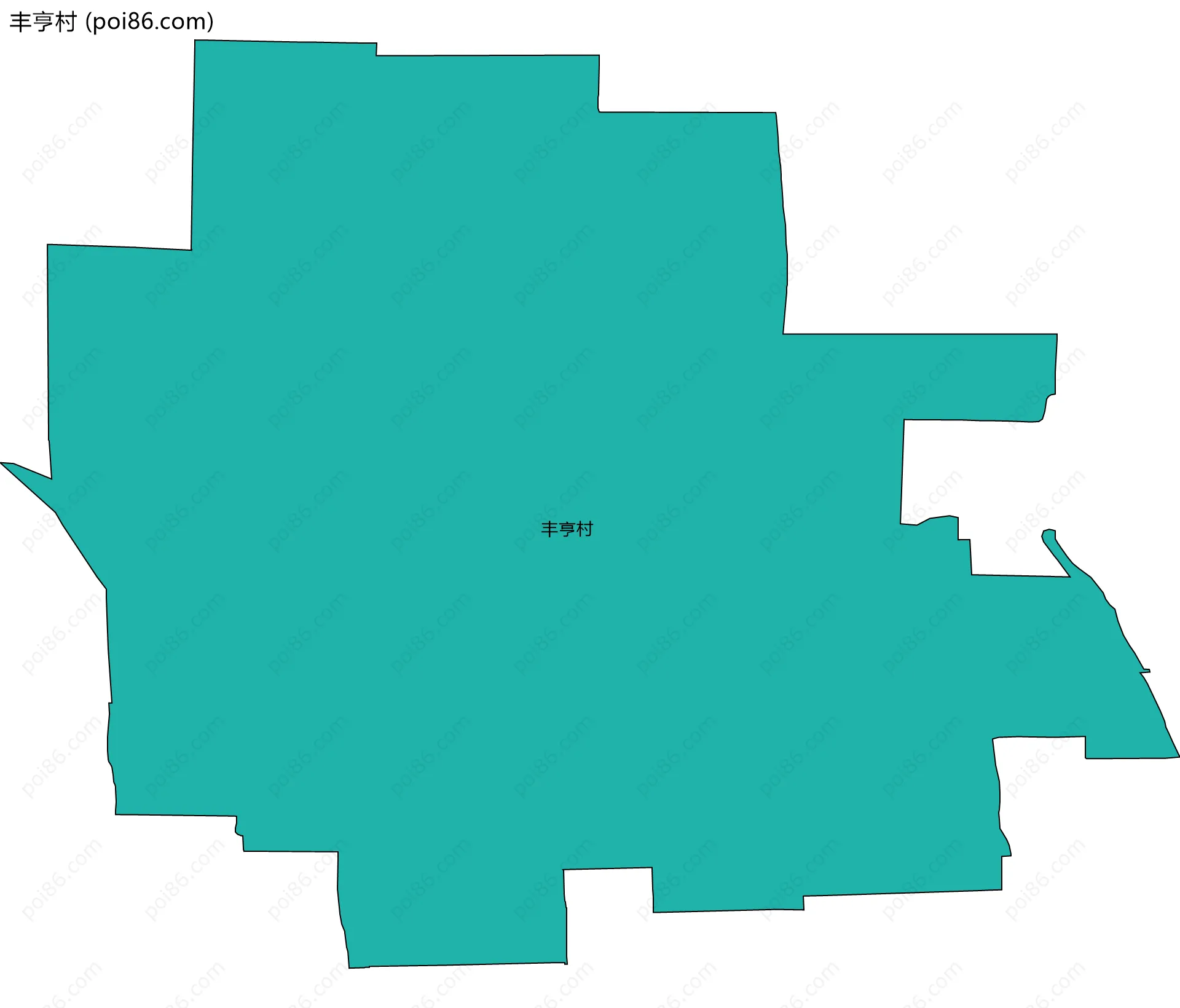 丰亨村边界地图