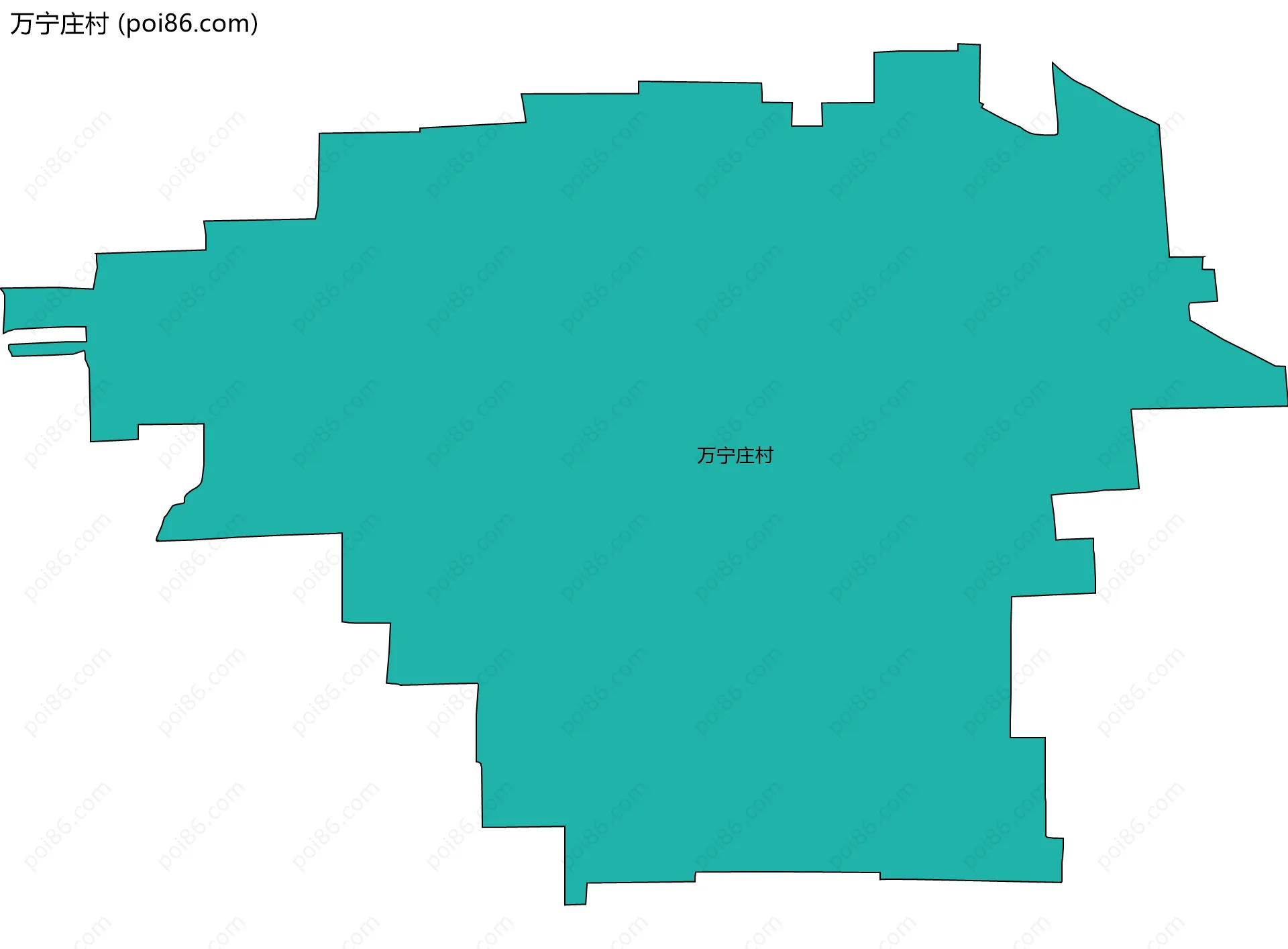万宁庄村边界地图
