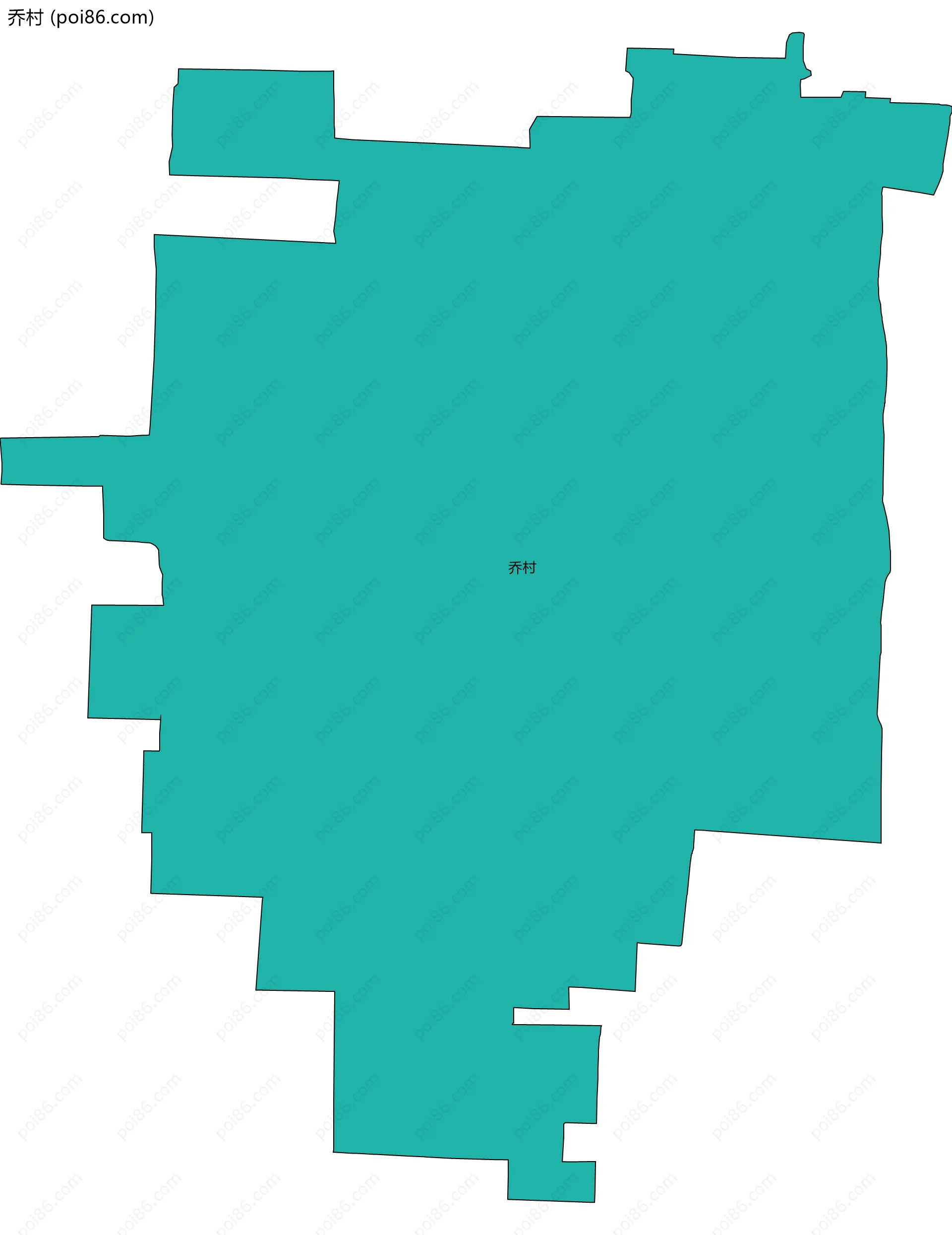 乔村边界地图