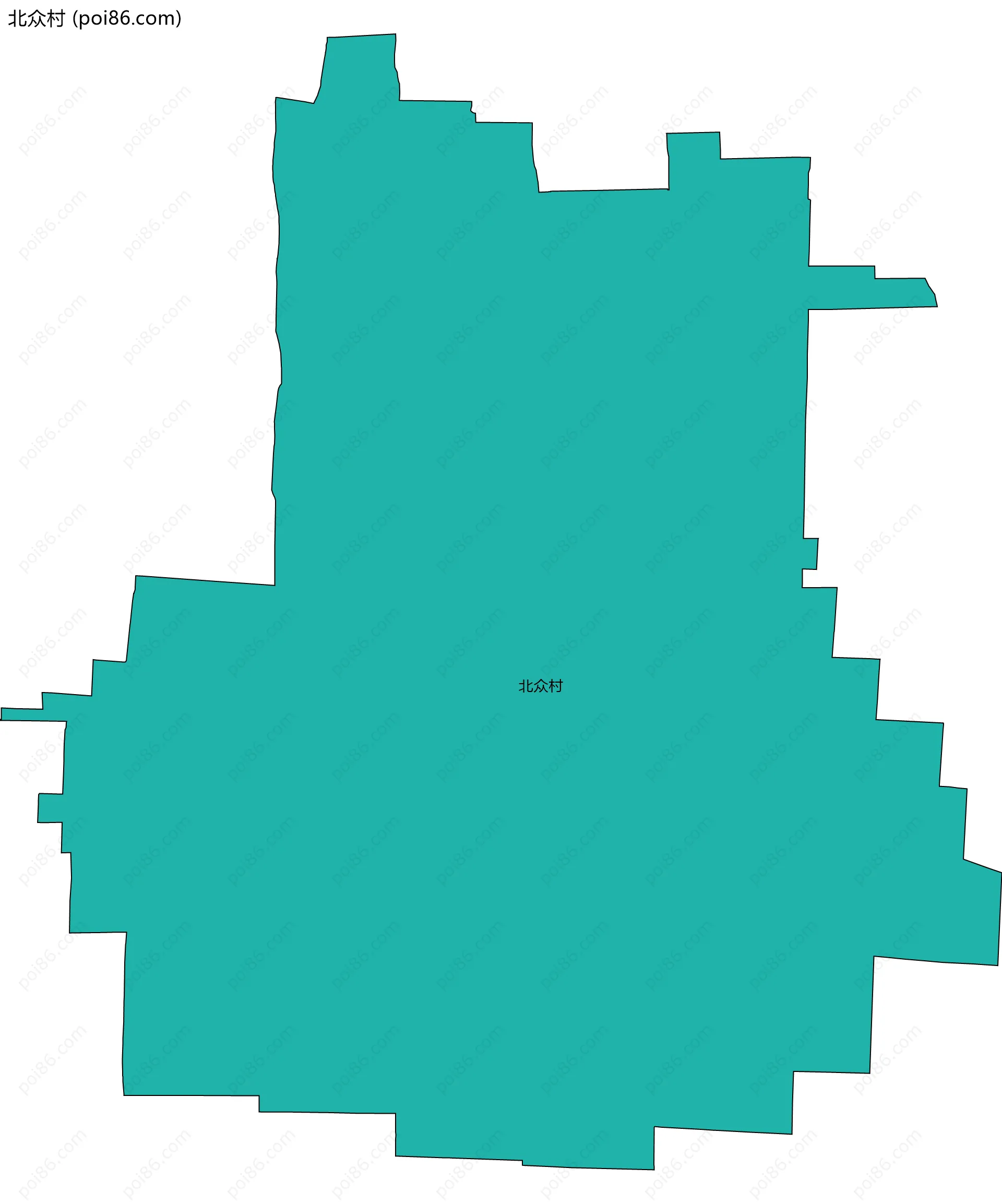 北众村边界地图
