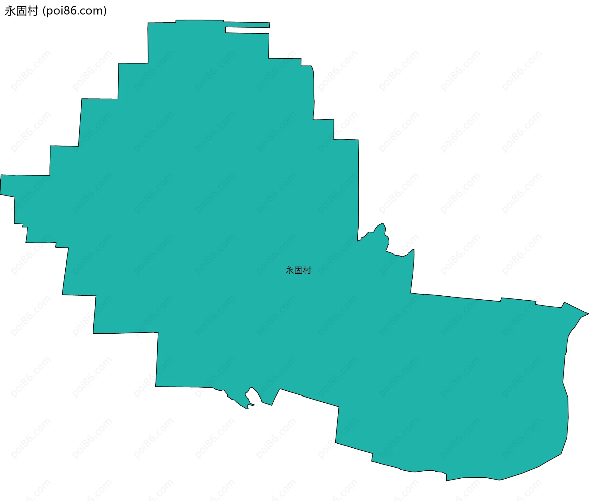 永固村边界地图