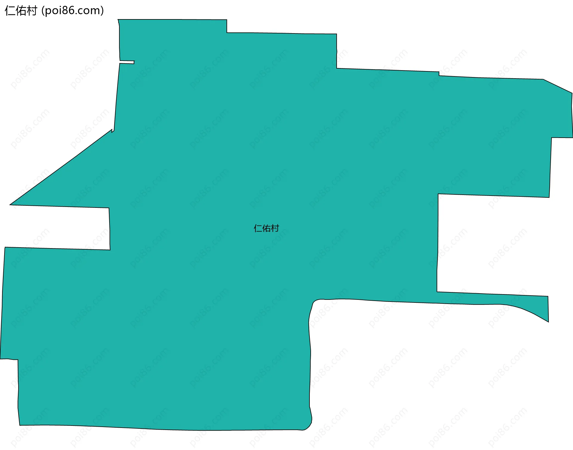 仁佑村边界地图