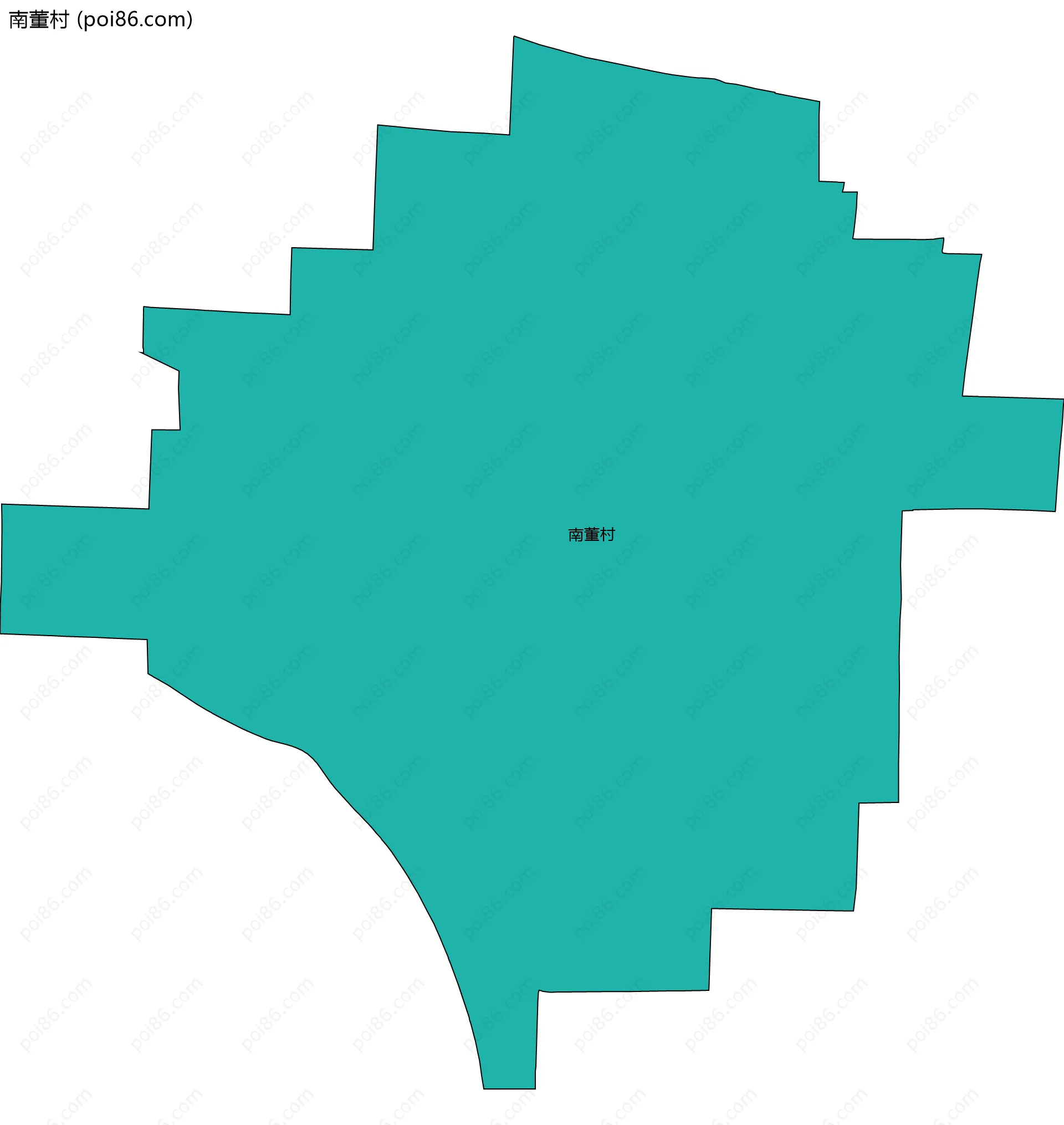 南董村边界地图