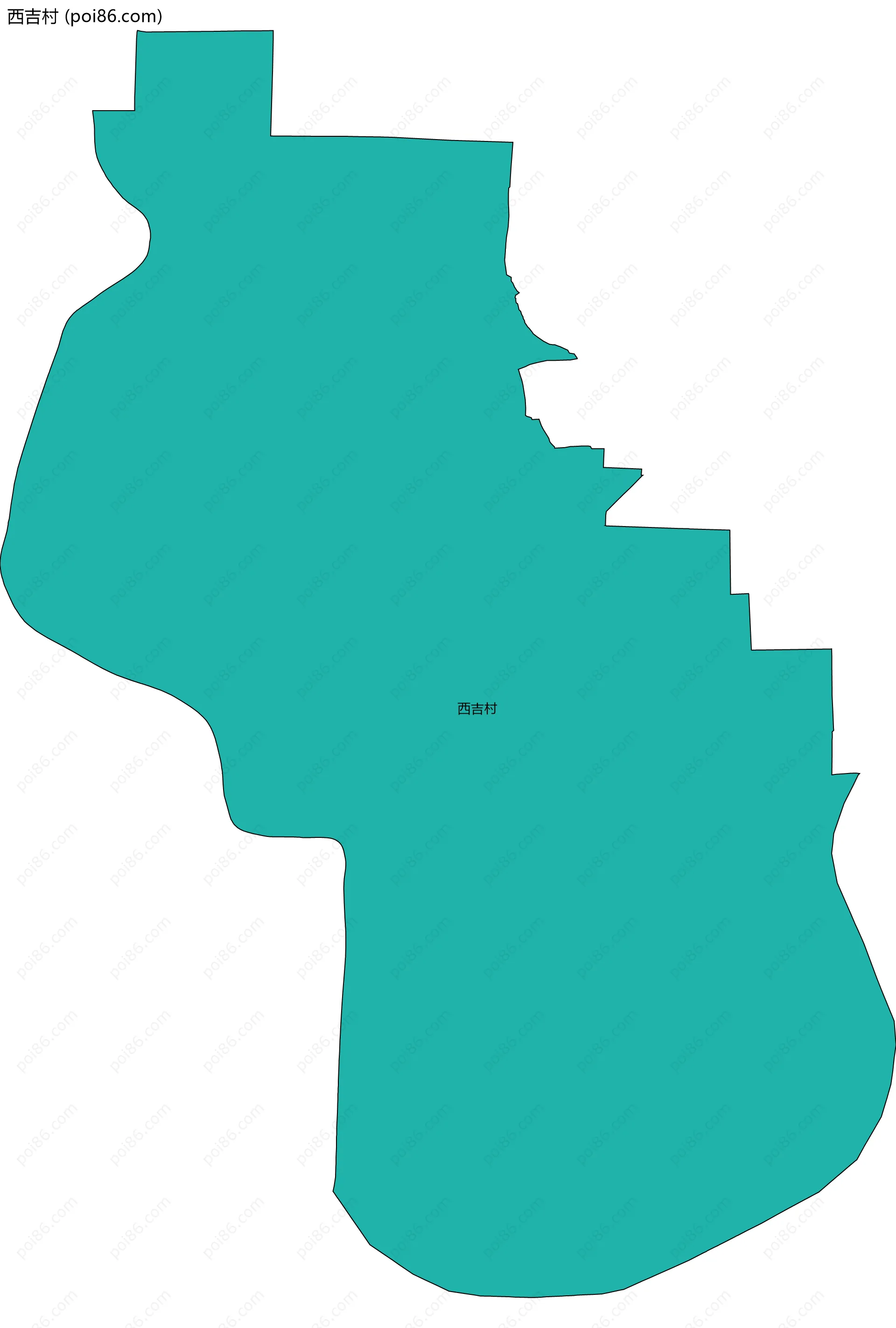 西吉村边界地图