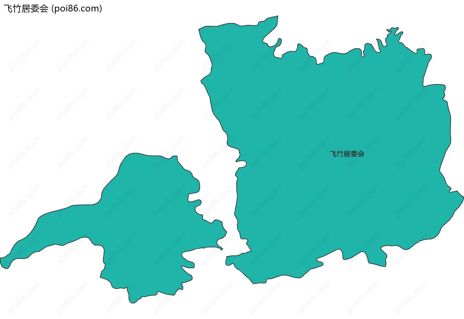 飞竹居委会边界地图