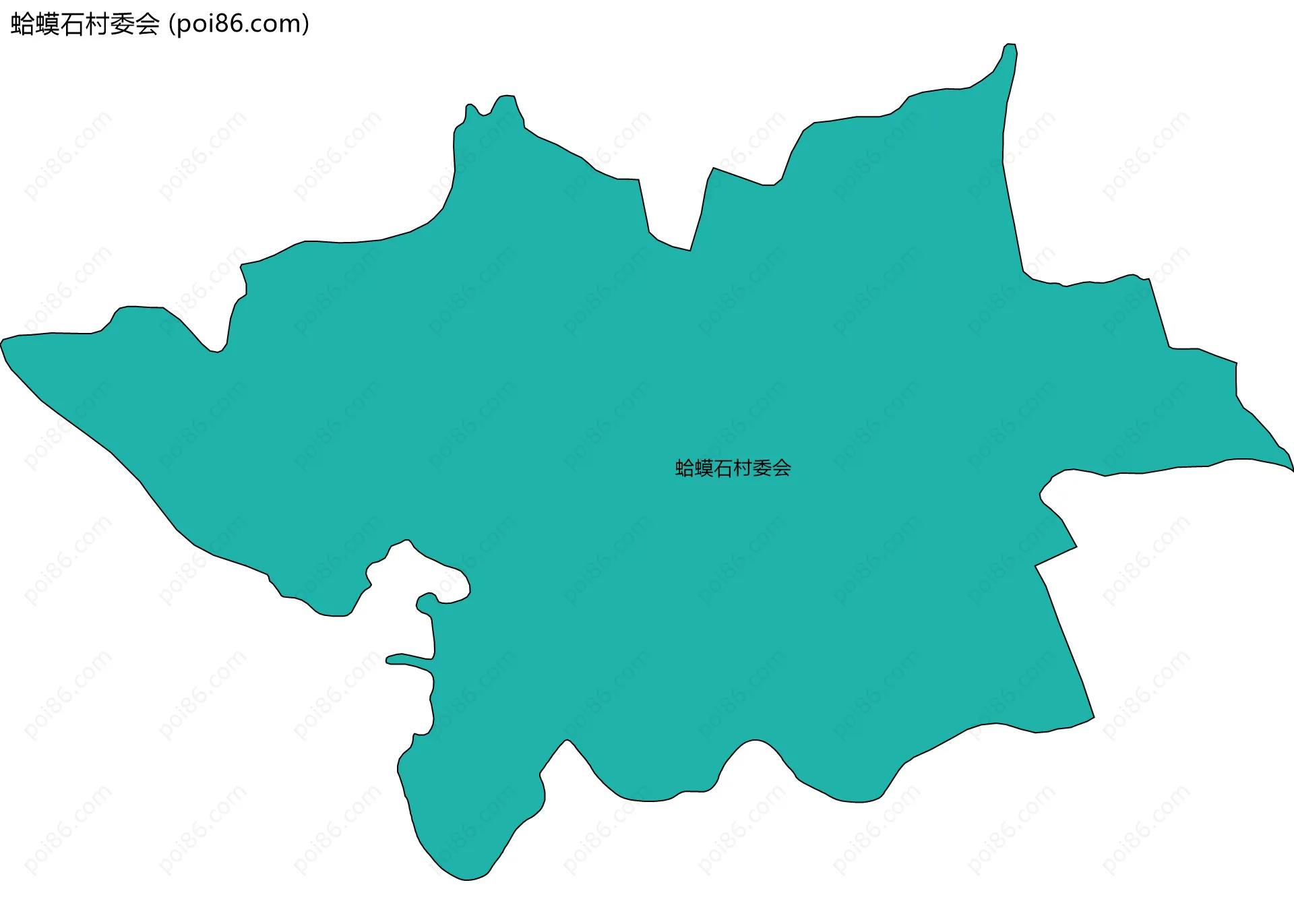 蛤蟆石村委会边界地图