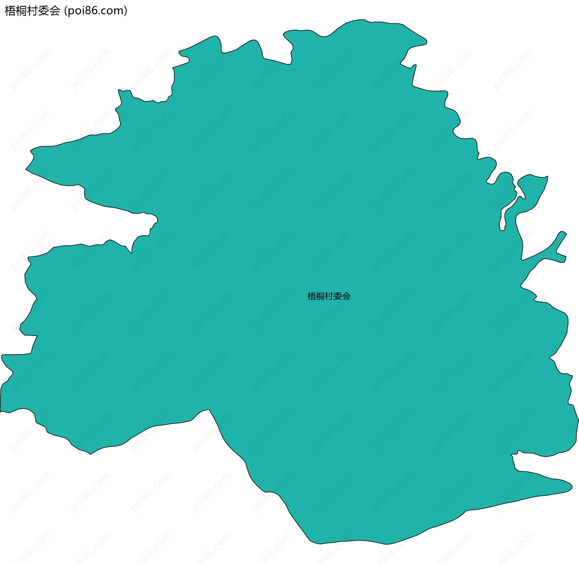 梧桐村委会边界地图