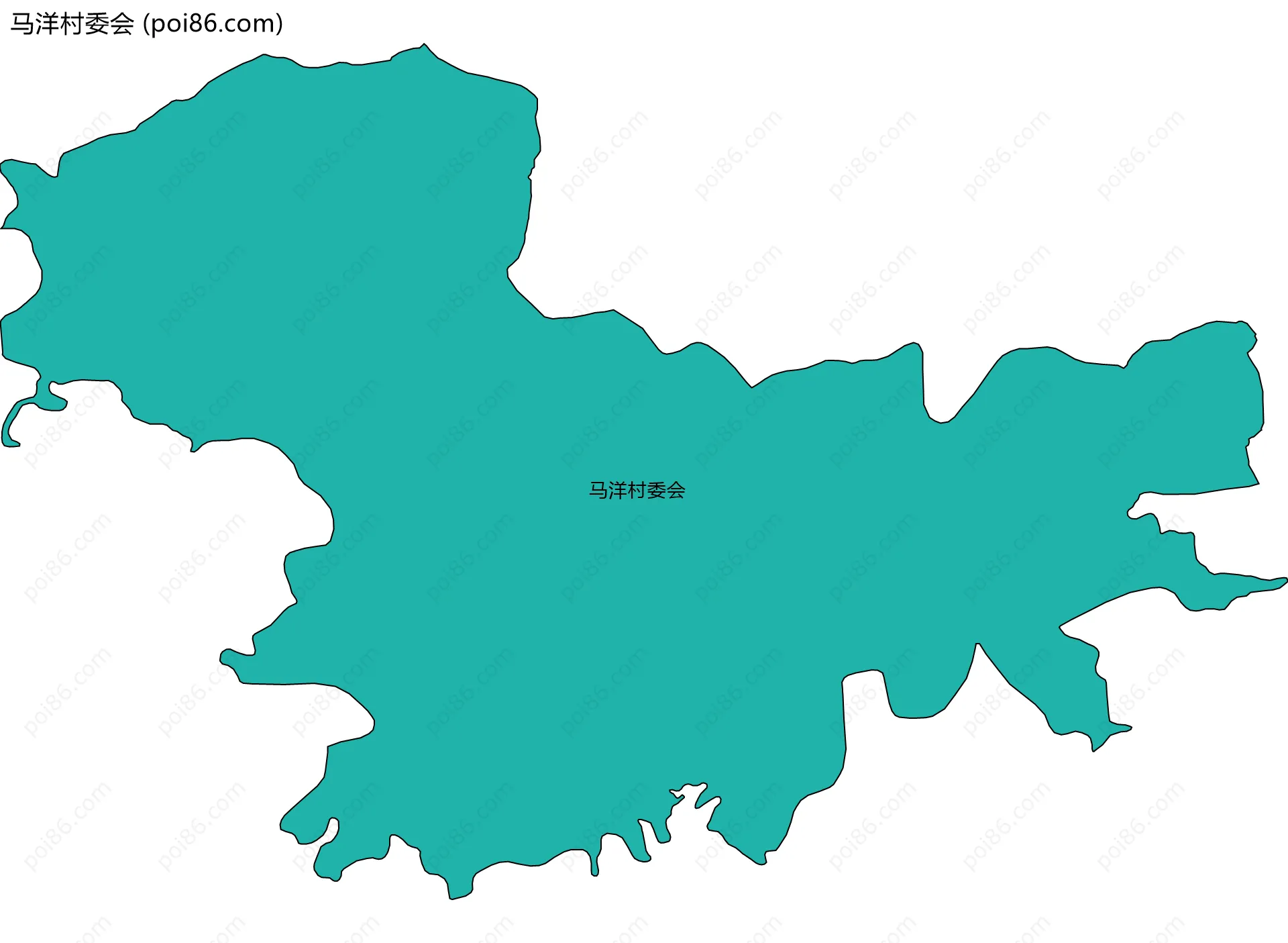 马洋村委会边界地图