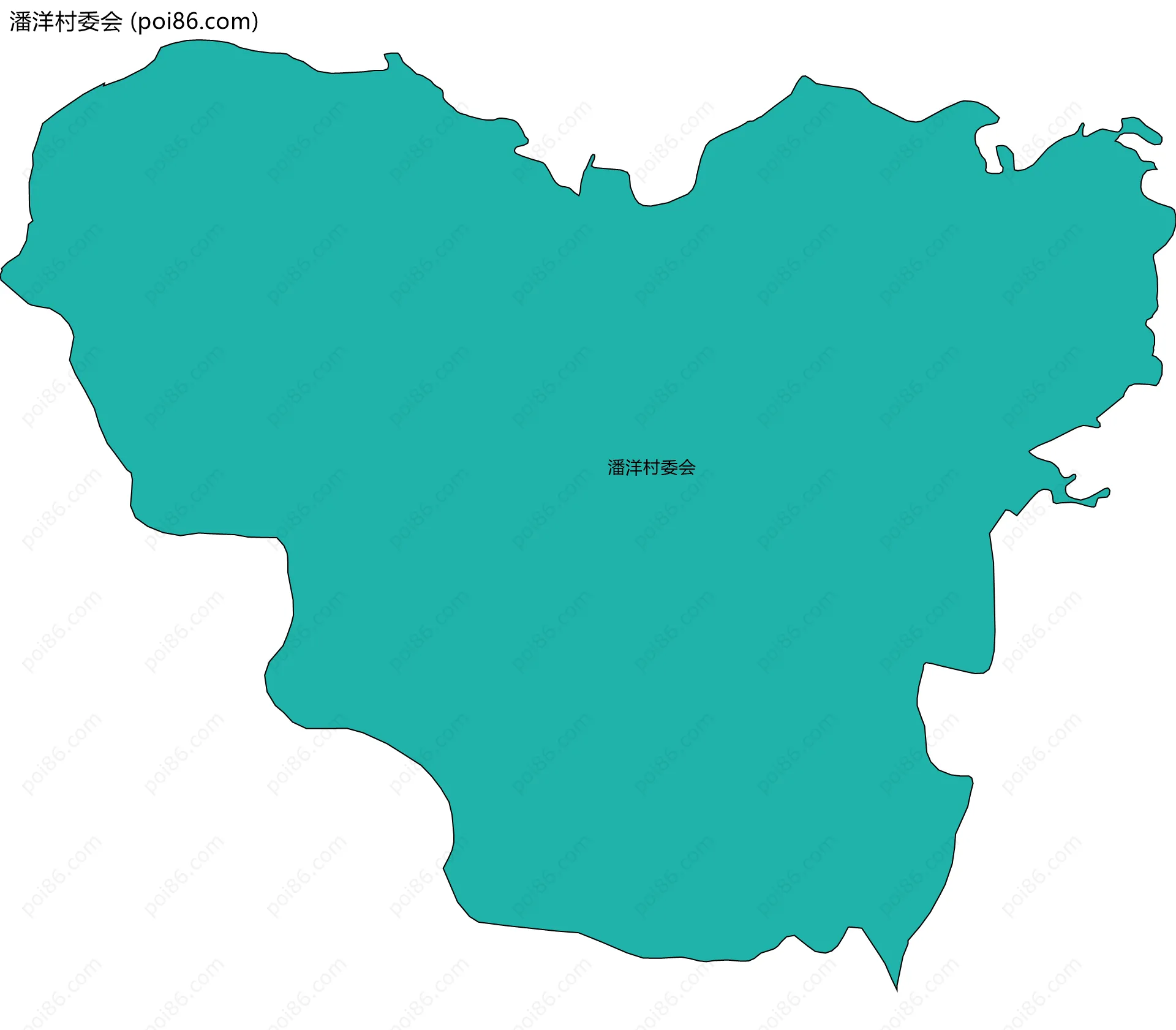 潘洋村委会边界地图