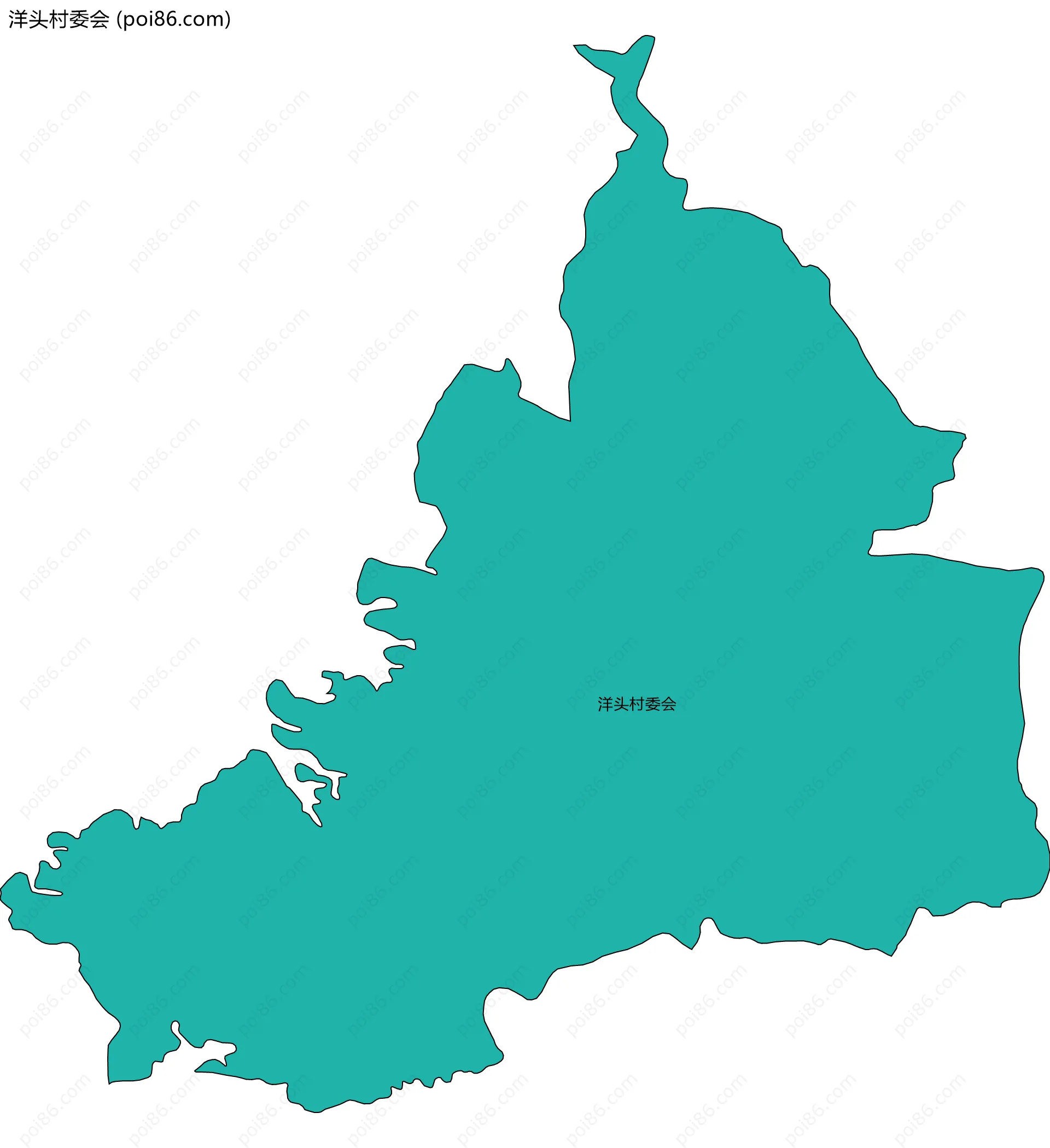 洋头村委会边界地图