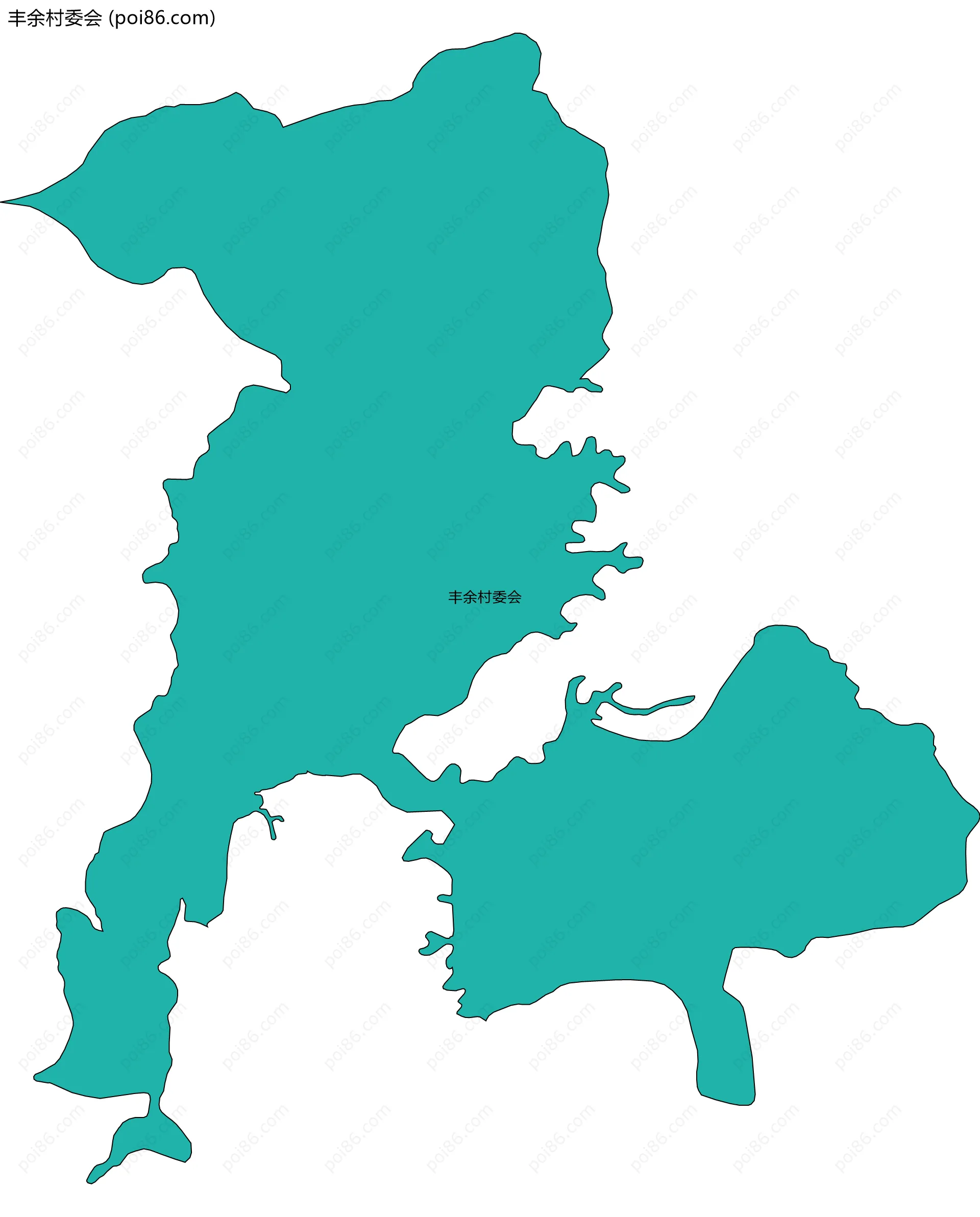 丰余村委会边界地图