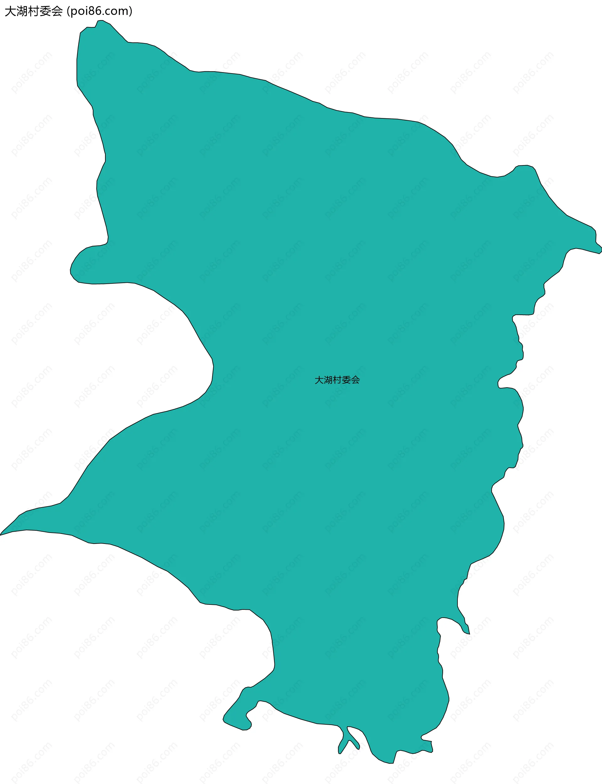 大湖村委会边界地图