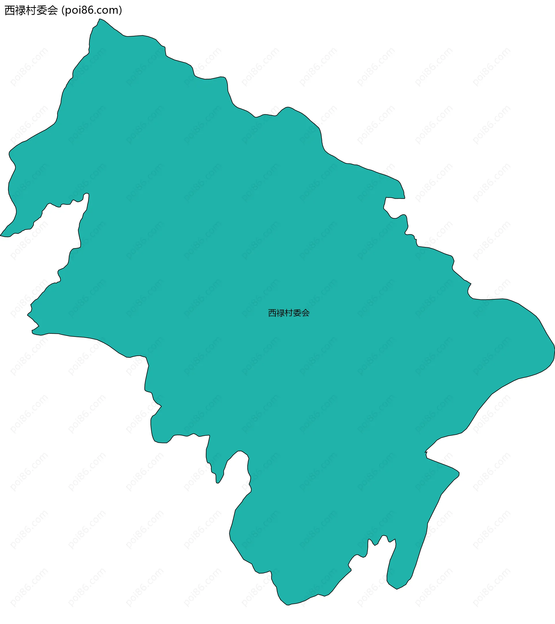 西禄村委会边界地图