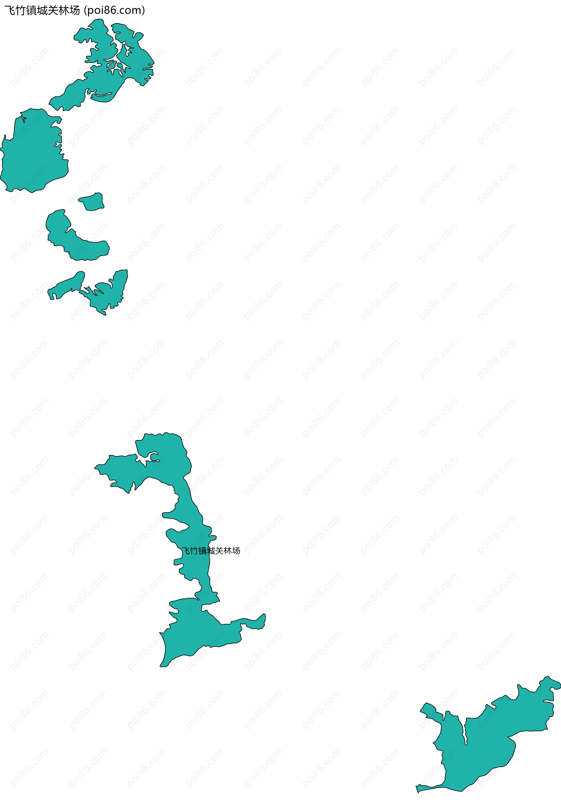 飞竹镇城关林场边界地图