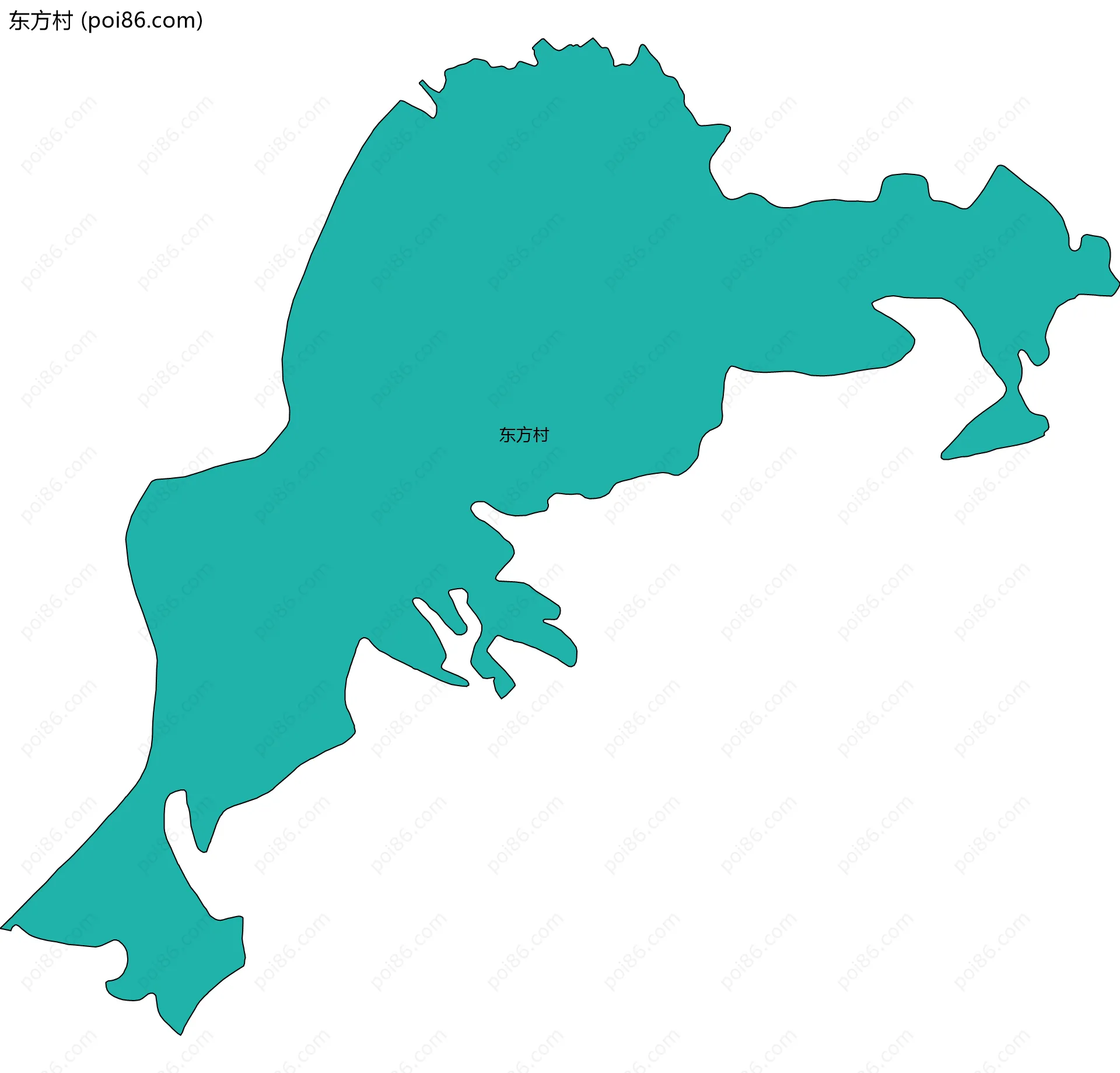 东方村边界地图