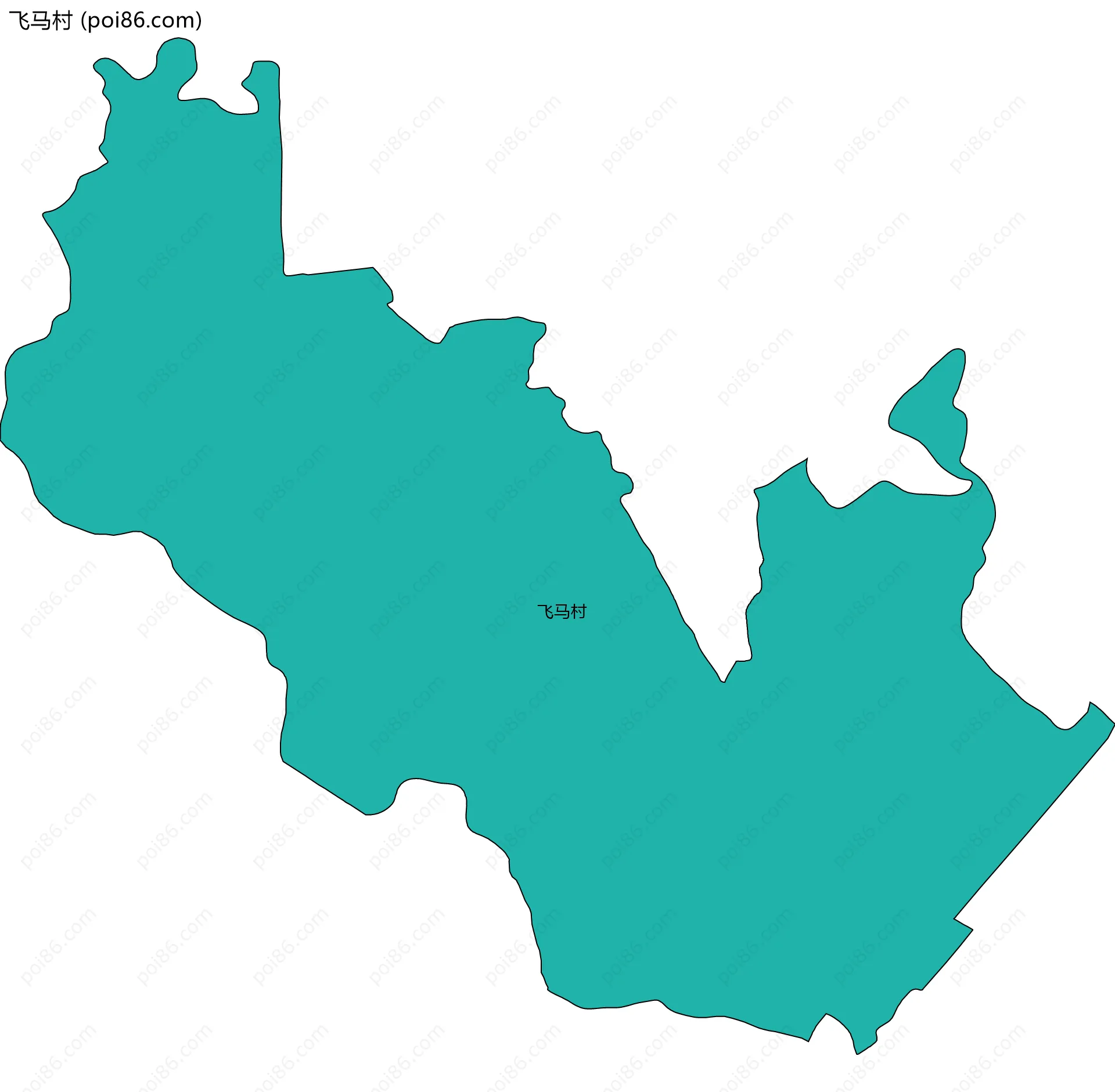 飞马村边界地图