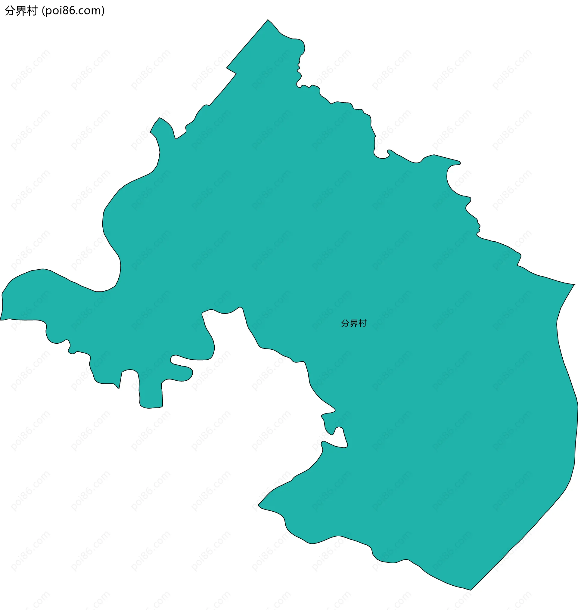分界村边界地图