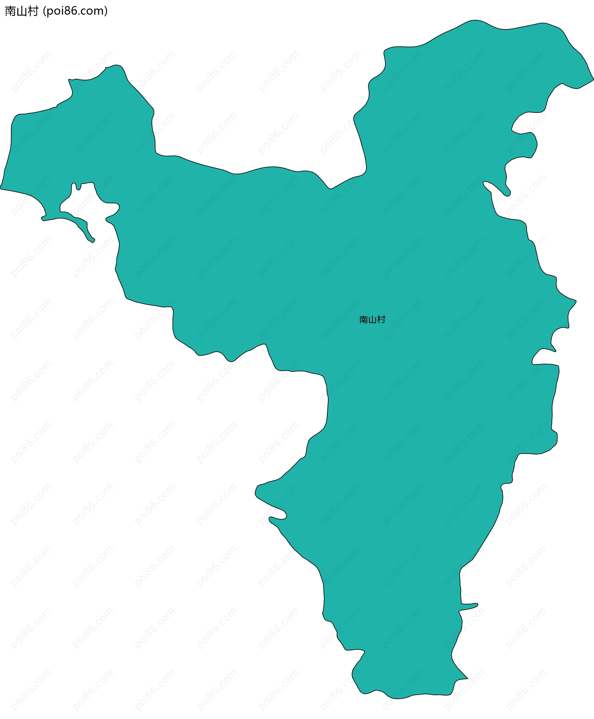 南山村边界地图