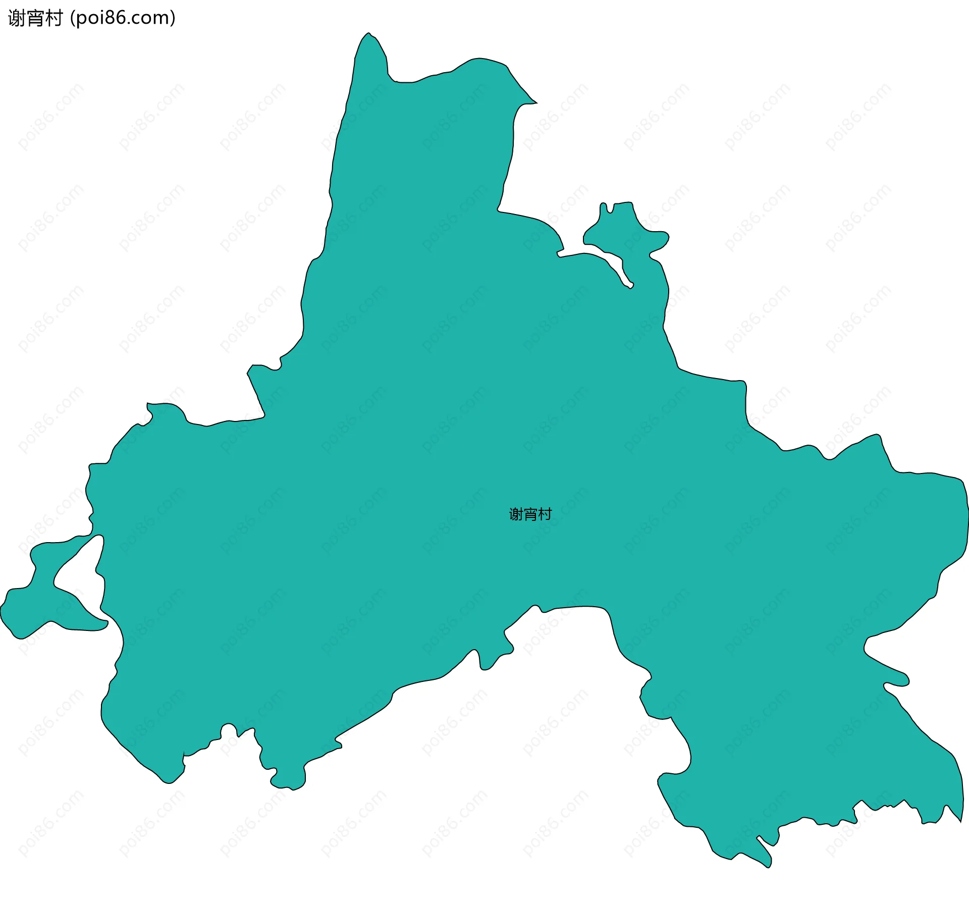 谢宵村边界地图