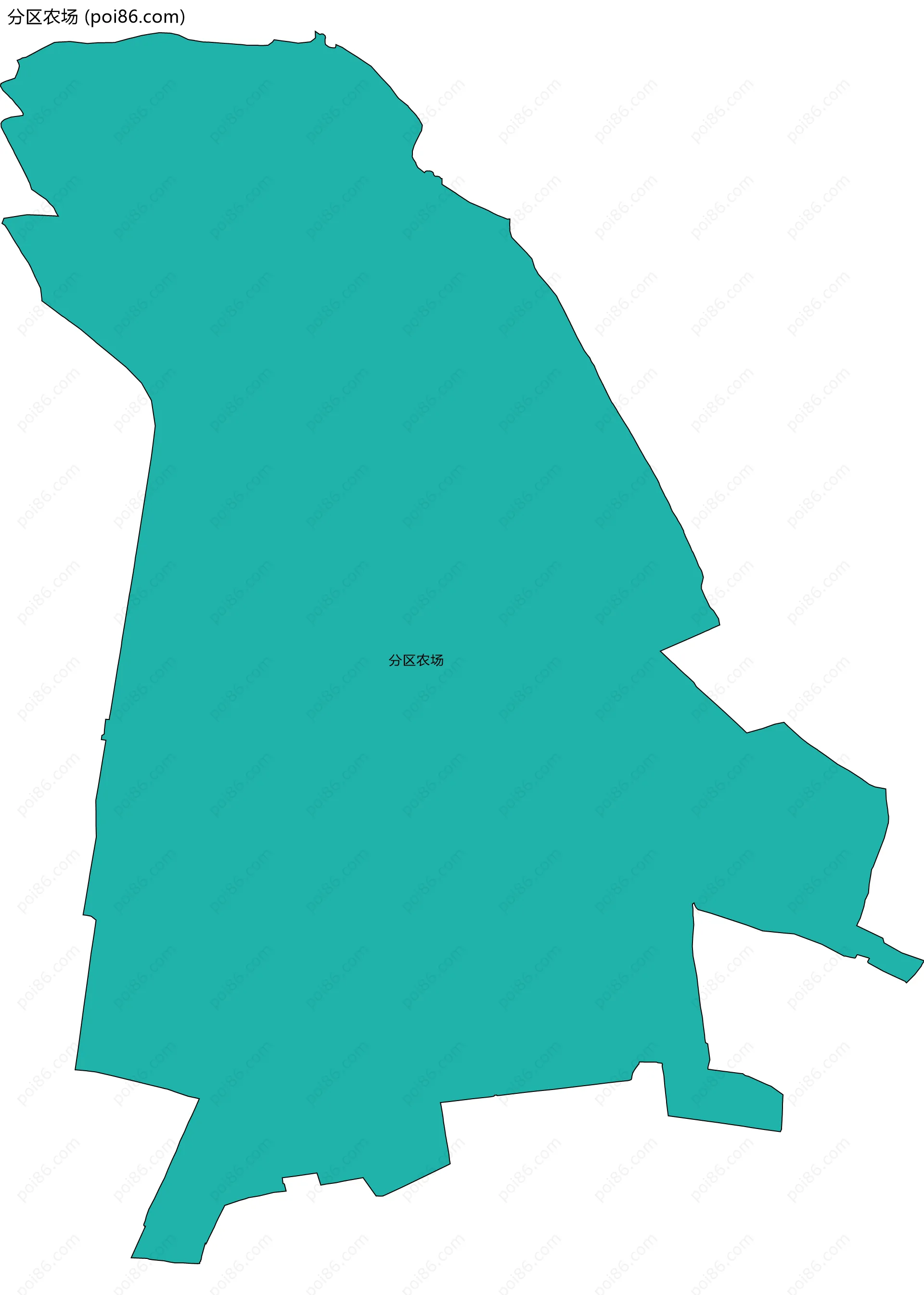 分区农场边界地图