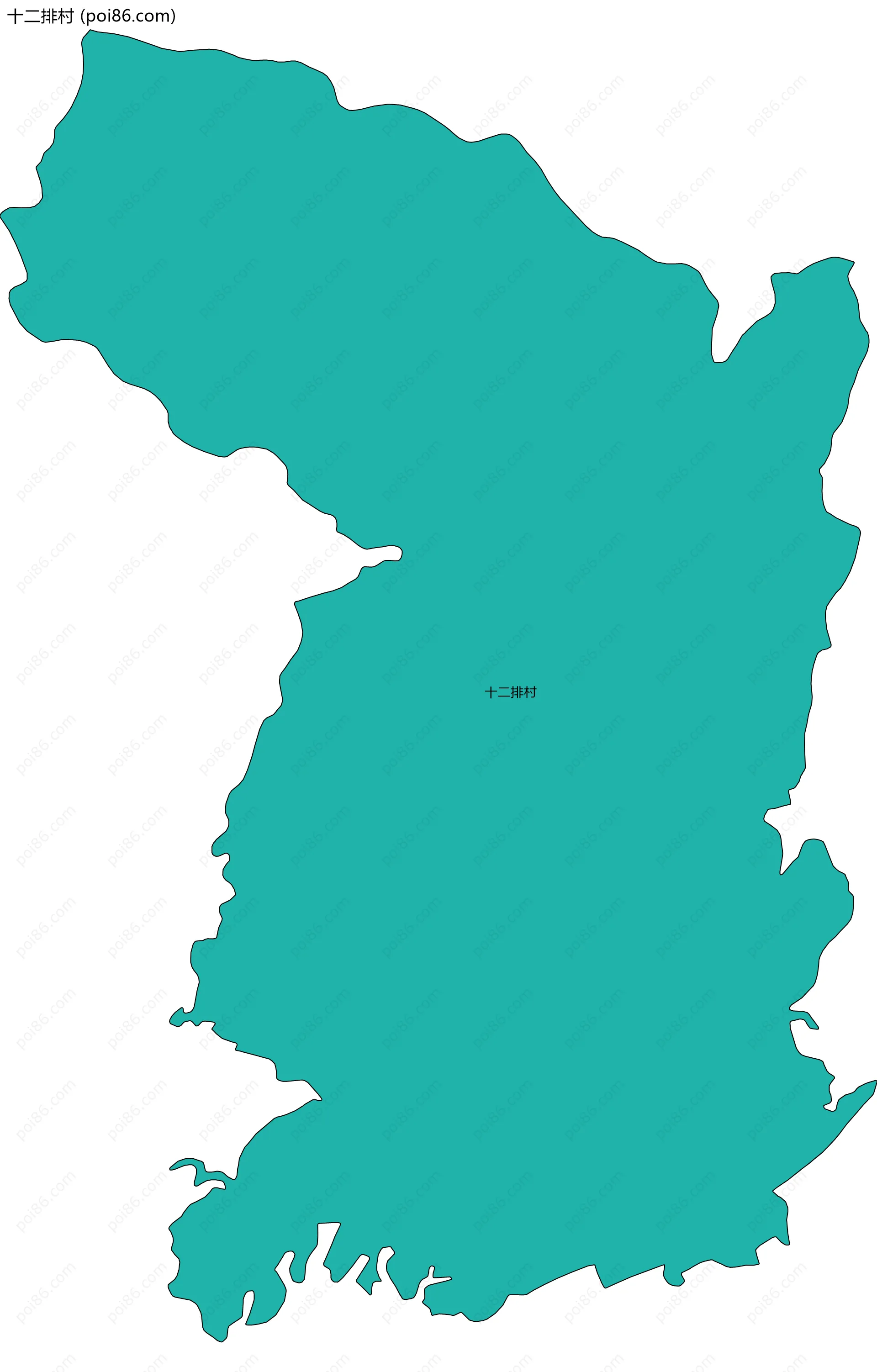 十二排村边界地图