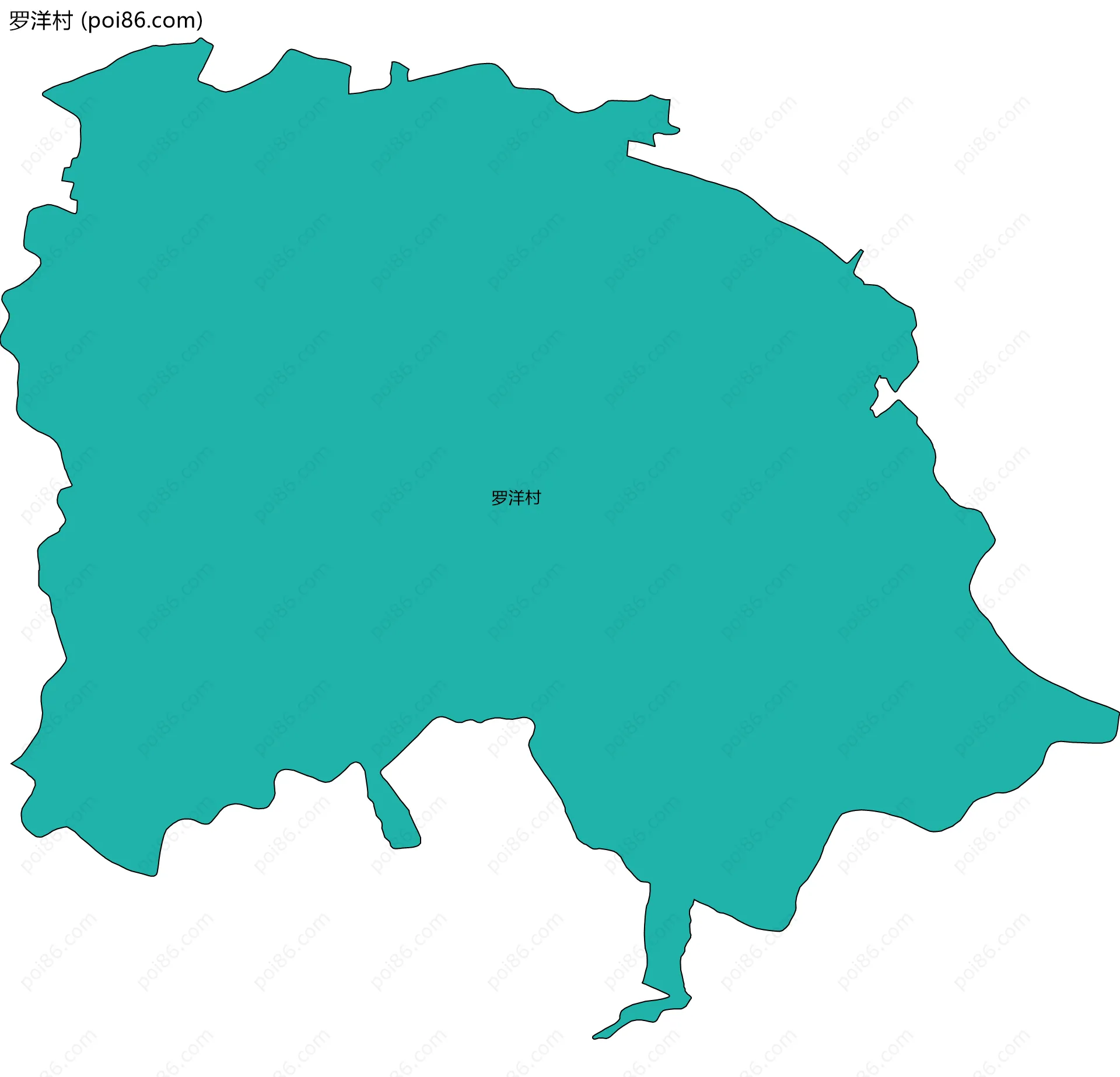 罗洋村边界地图