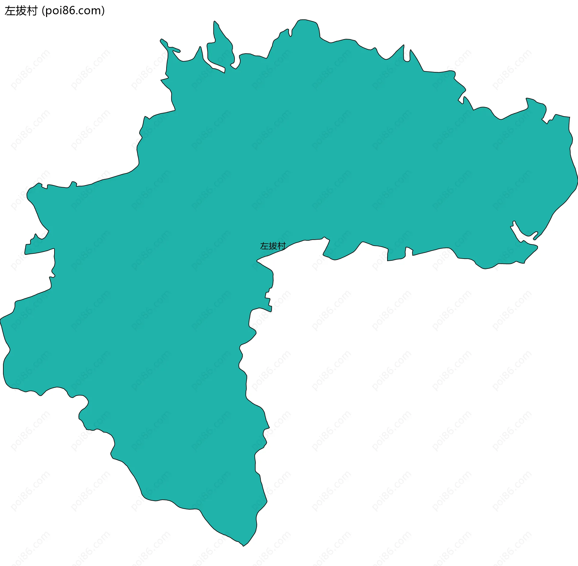 左拔村边界地图