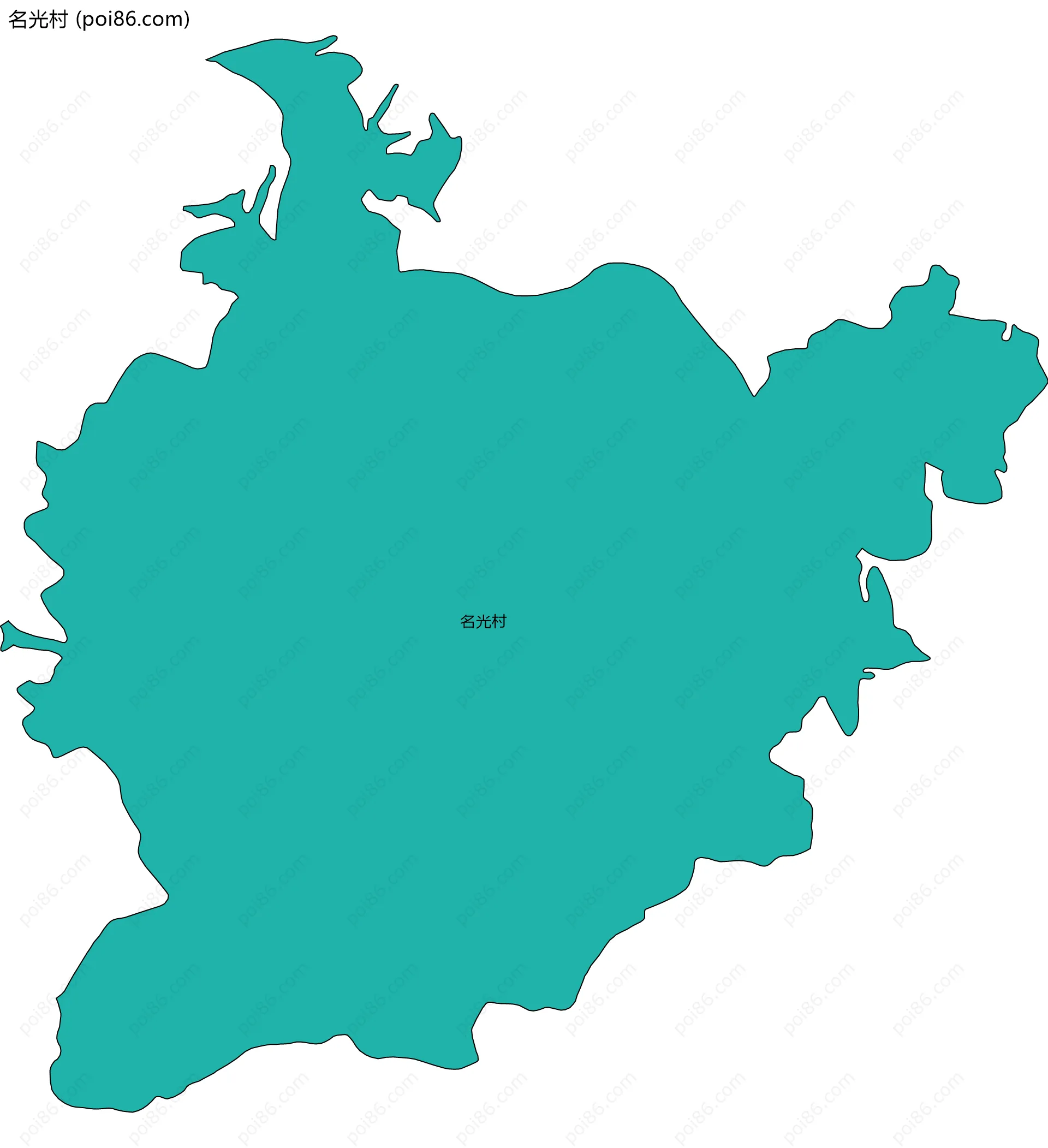 名光村边界地图