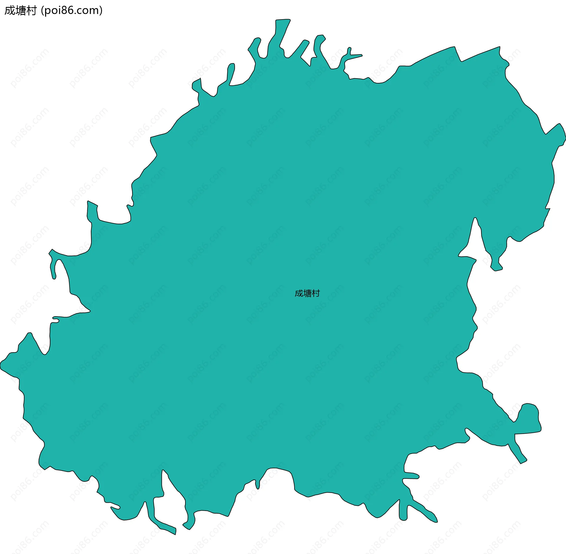 成塘村边界地图